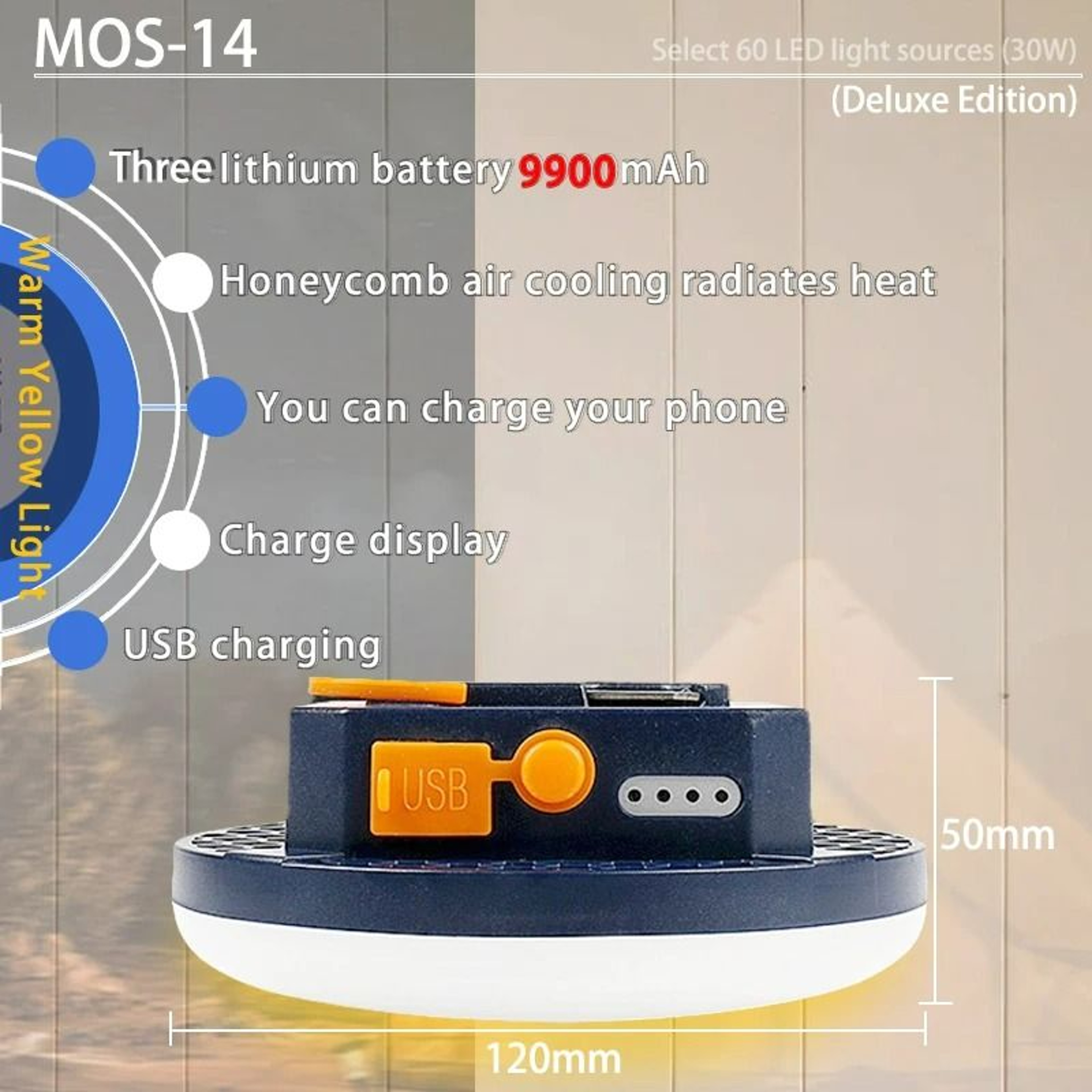 Ridgebeam Rechargeable Camping Light 14