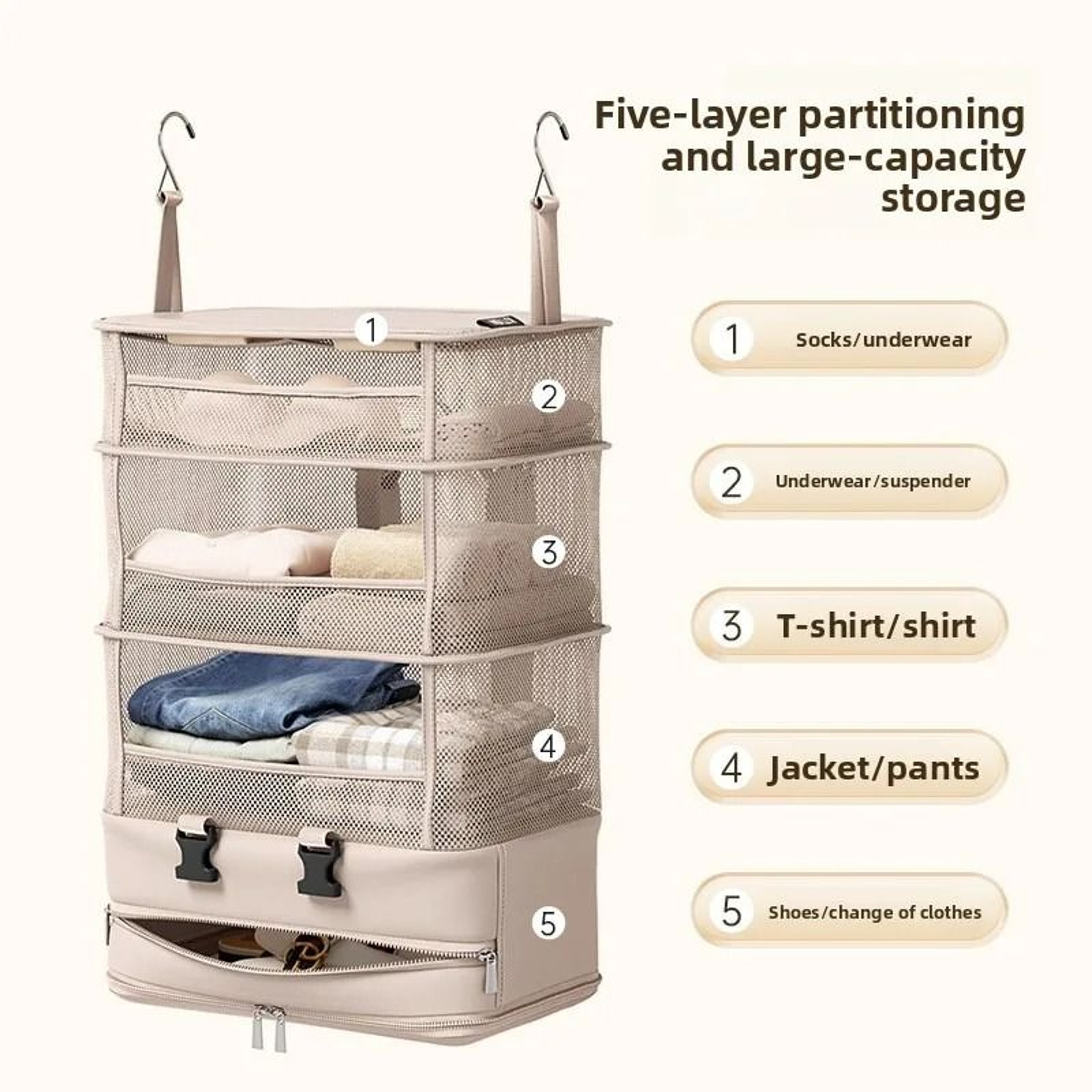 PackNest Hanging Travel Organizer 2