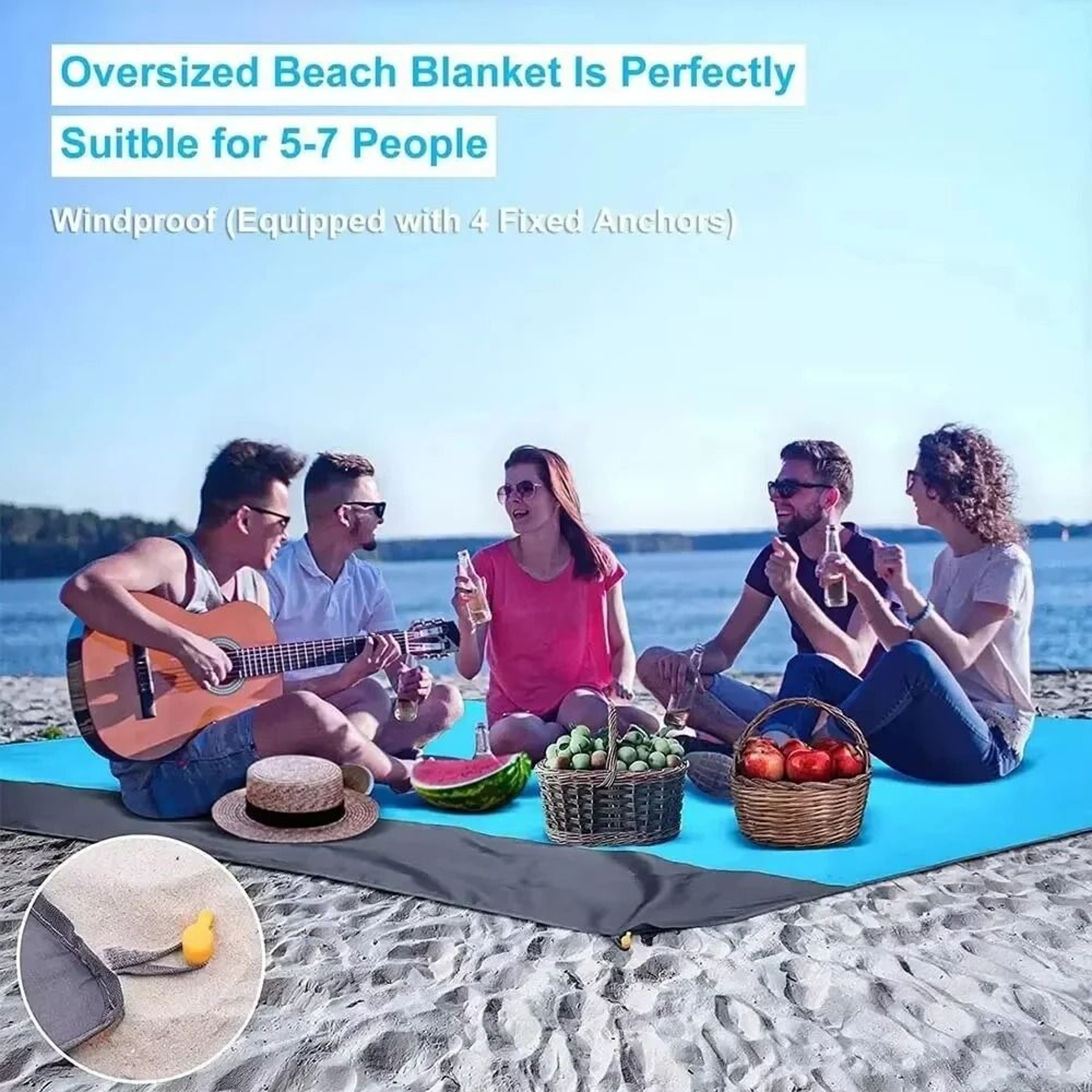 ShoreNest Sandproof Beach Blanket 2