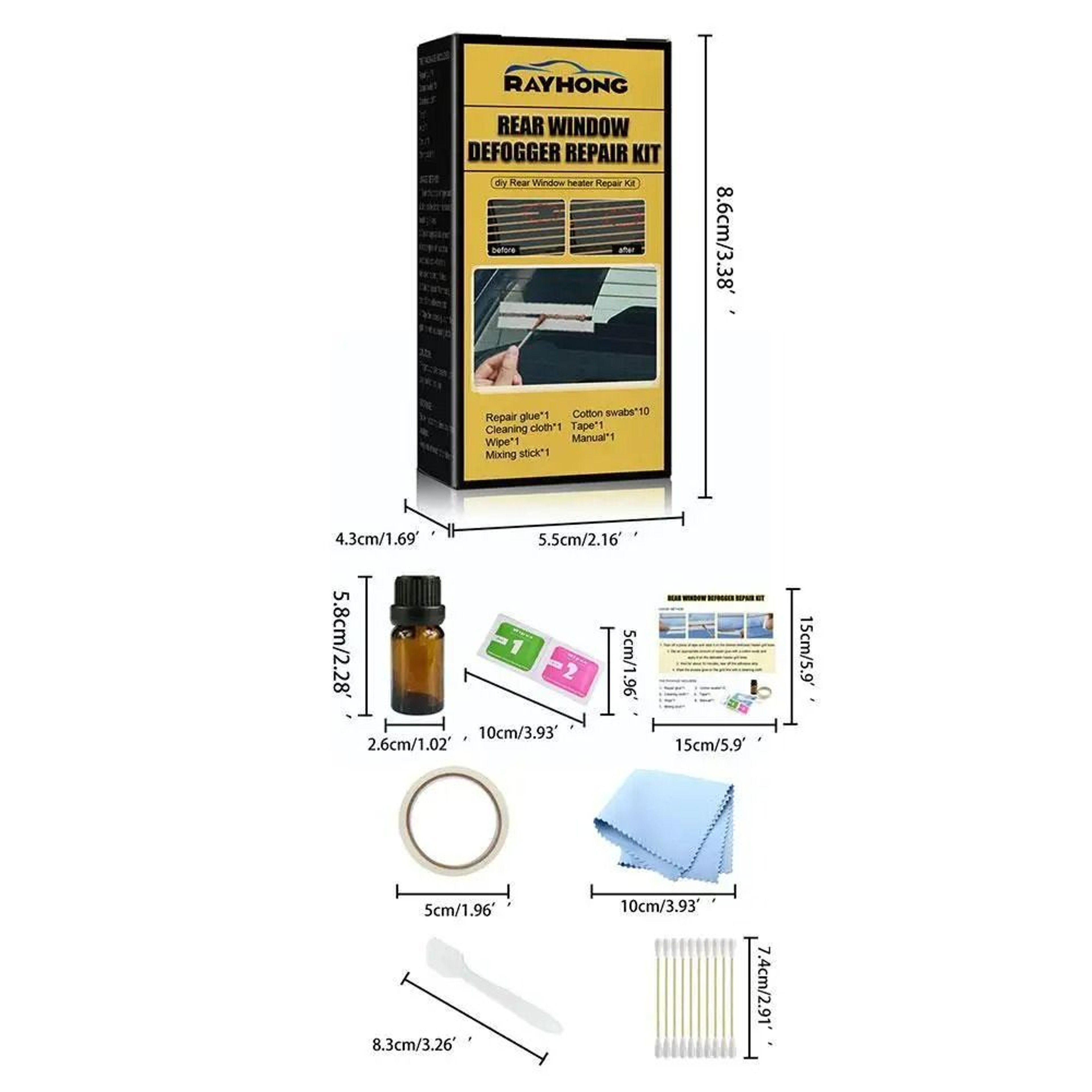 Rear Defogger Grid Repair Kit 5