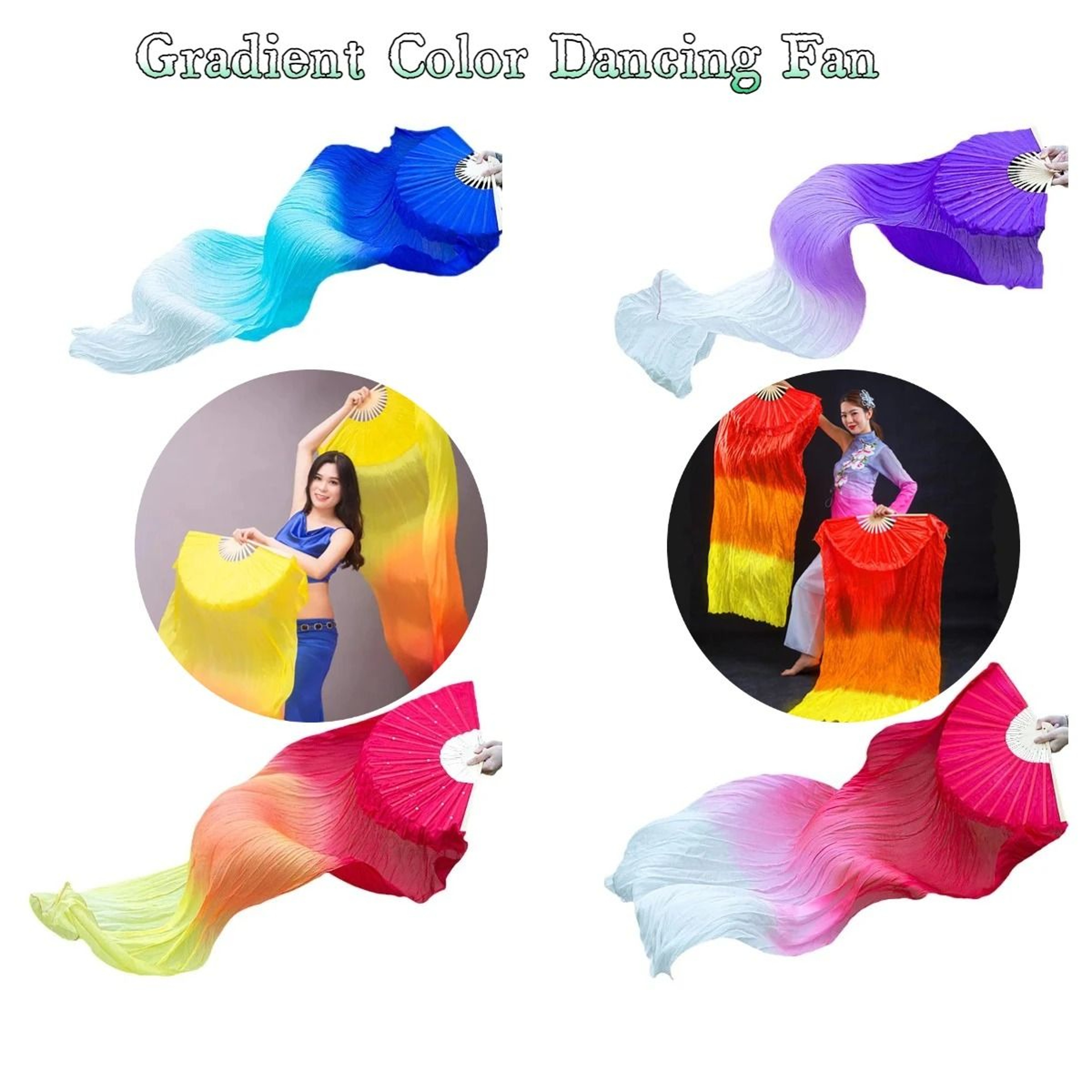 FlowAura Gradient Dance Fan 0