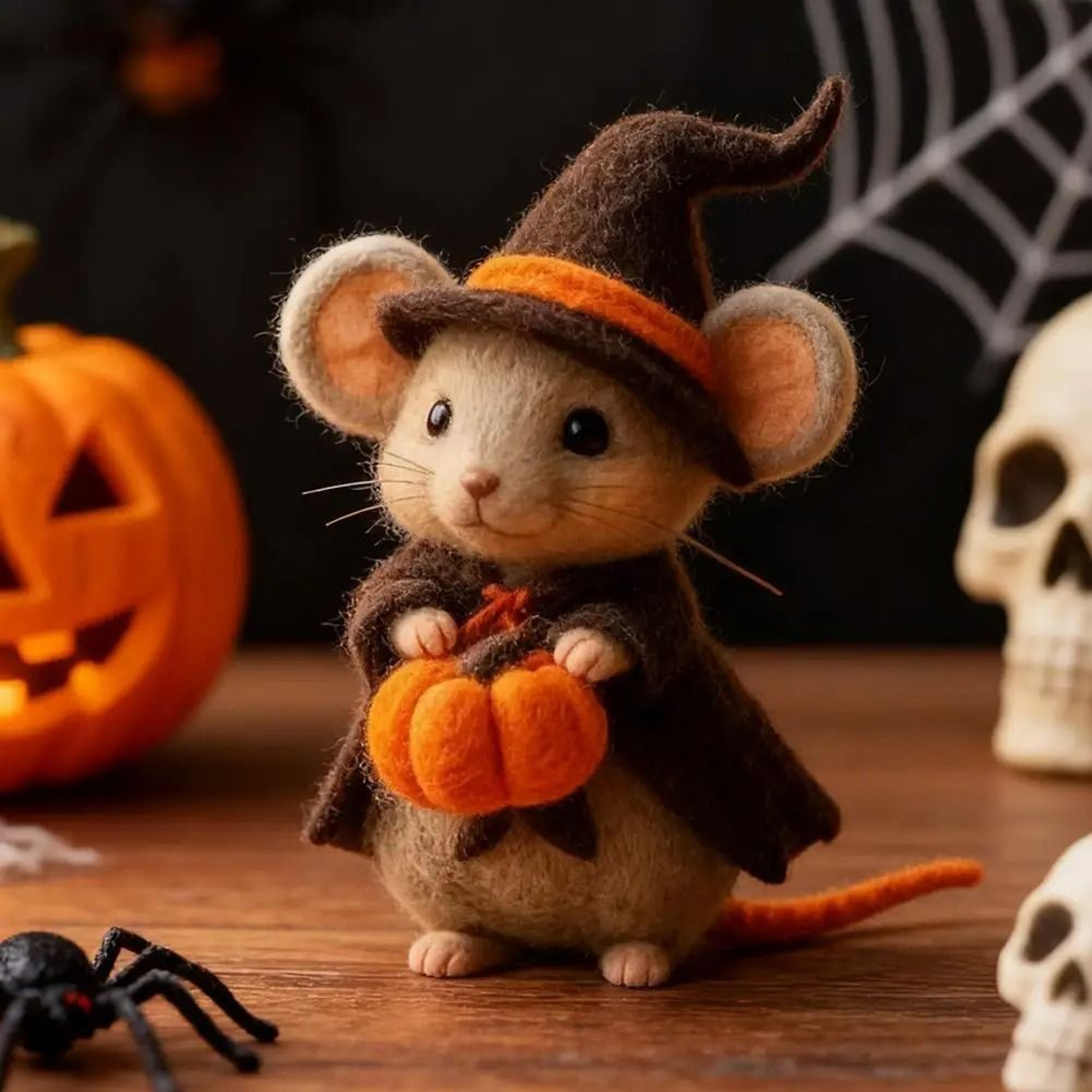 CozyWhiskers Felt Mouse Figurine 1
