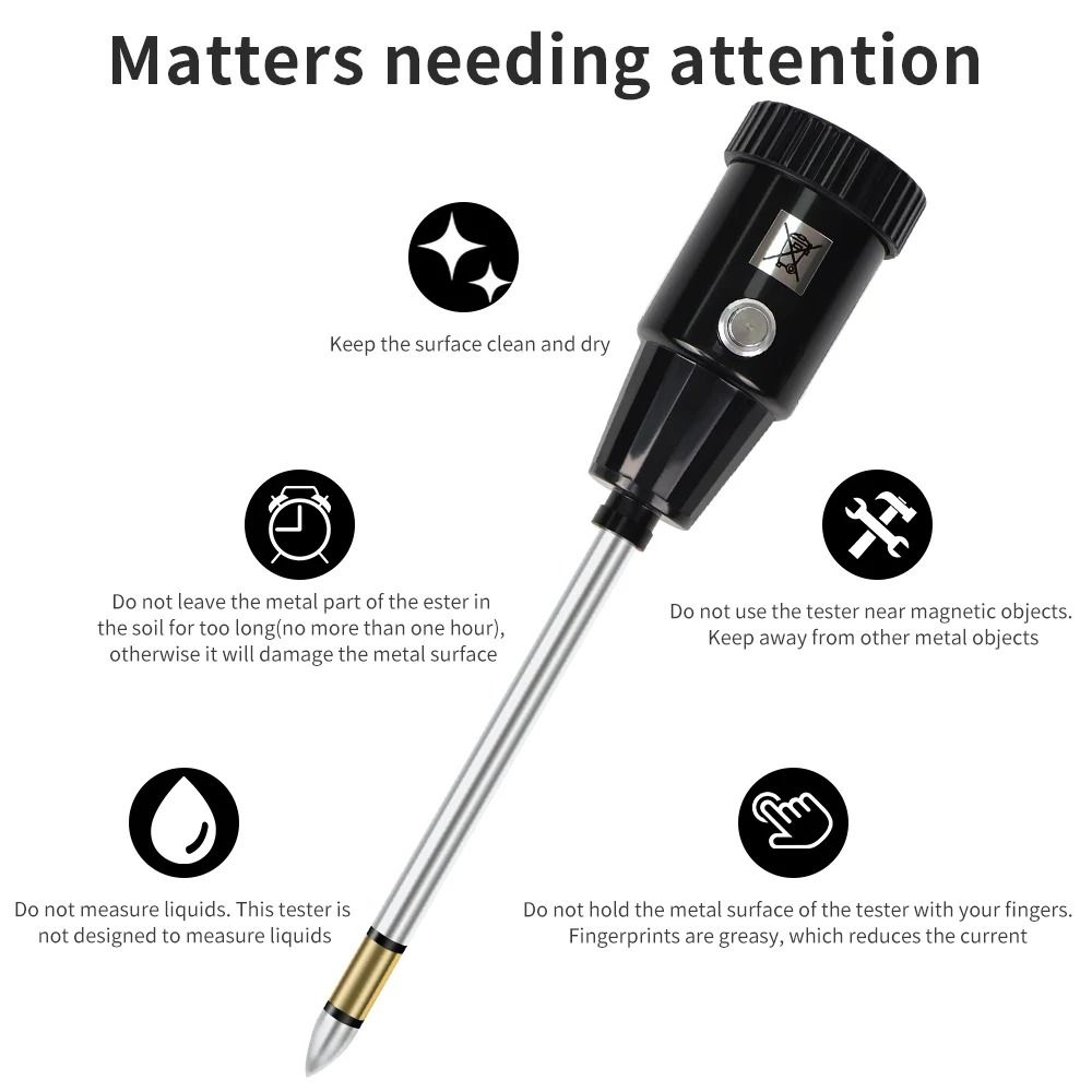 GrowSense Soil PH Moisture Tester 6