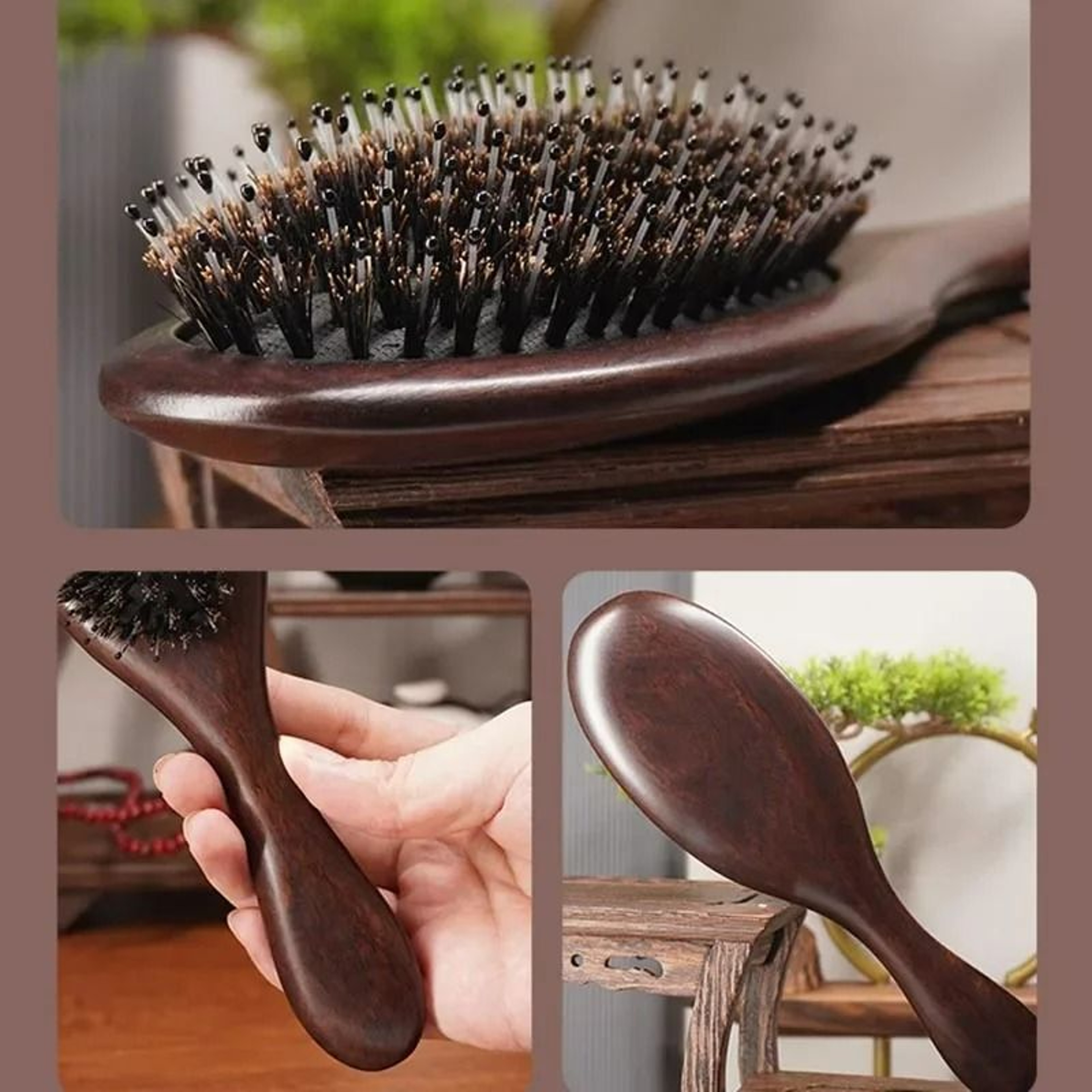 BeechGlow Boar Bristle Brush 5
