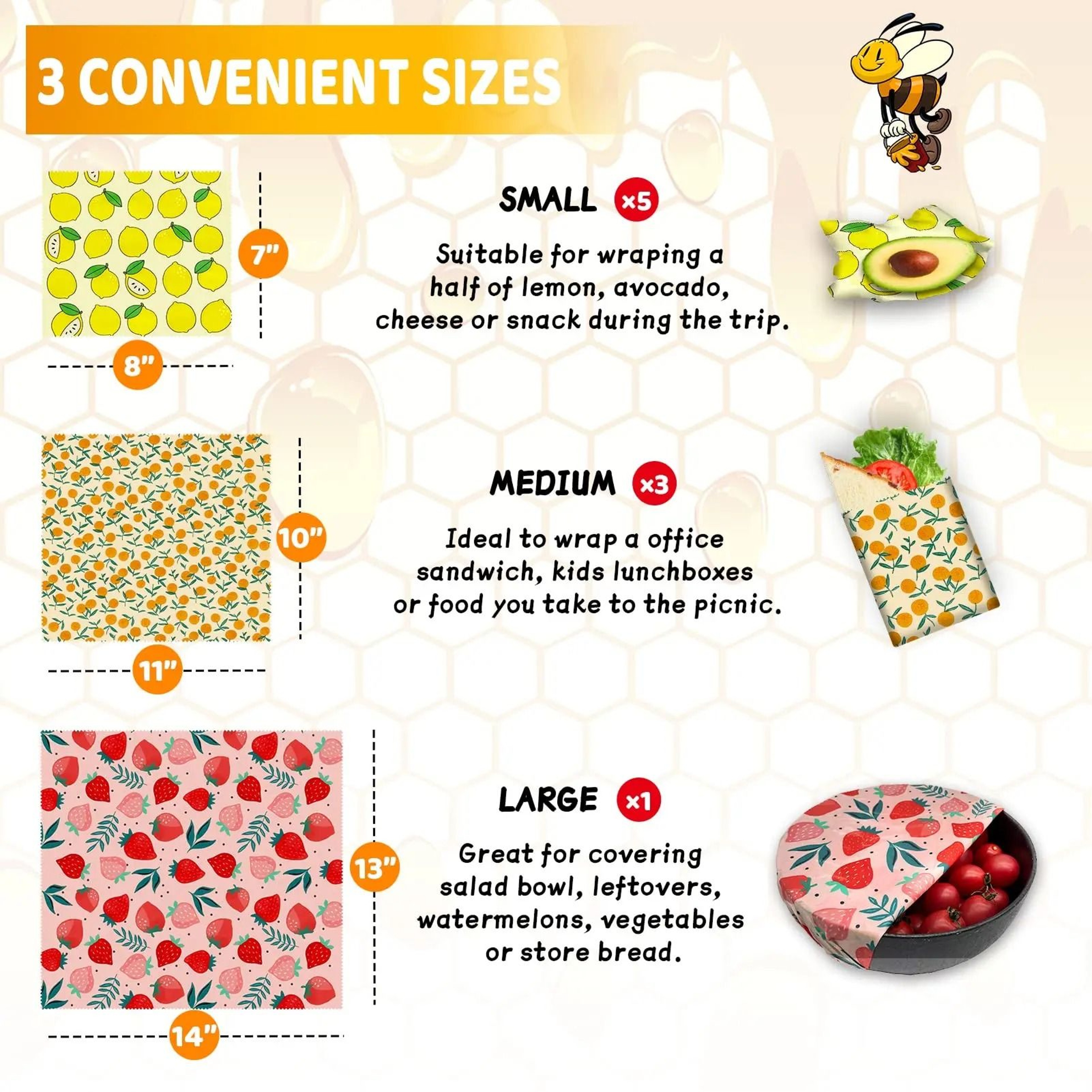 BeeFresh Reusable Food Wrap 2