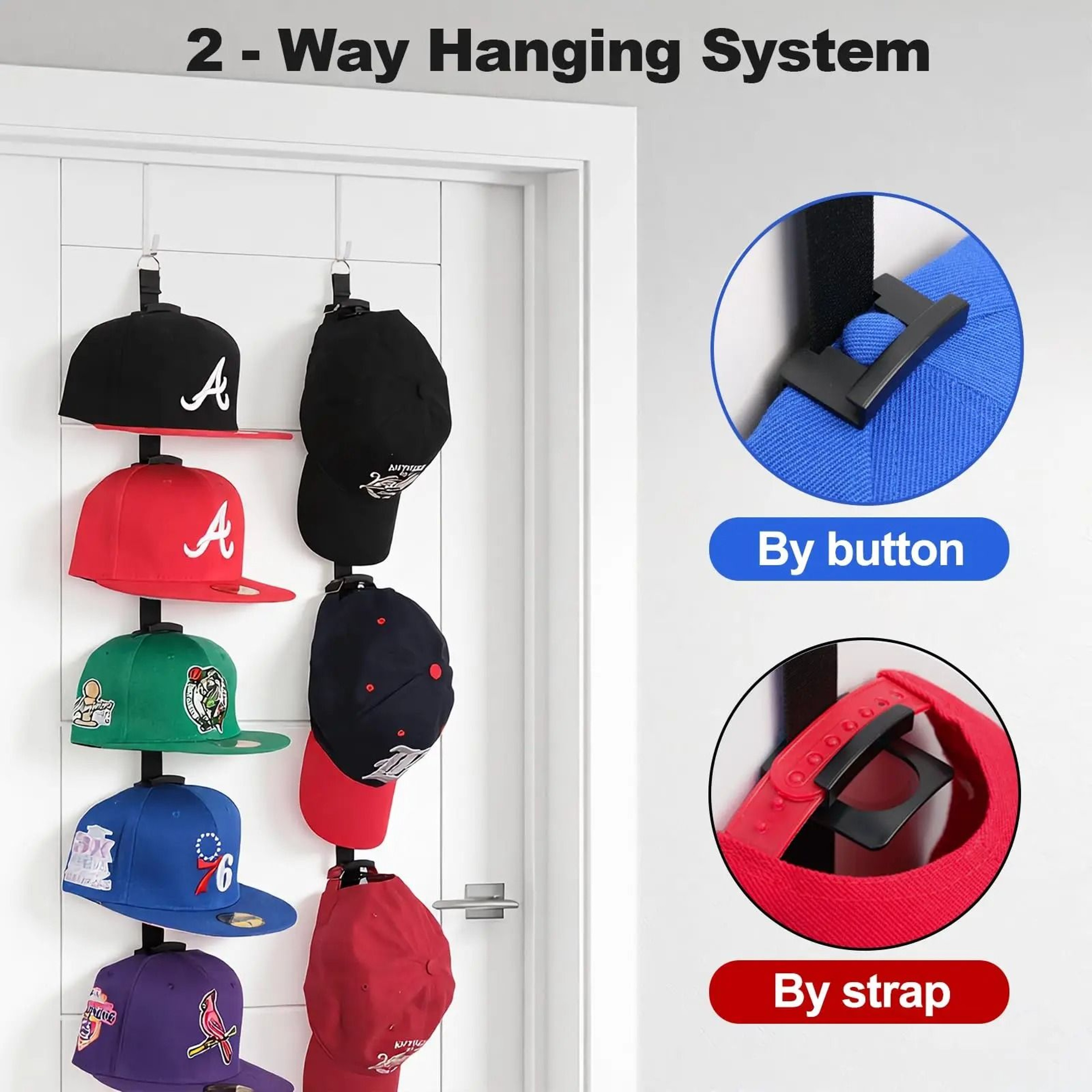 CapNest Over Door Hat Rack 0