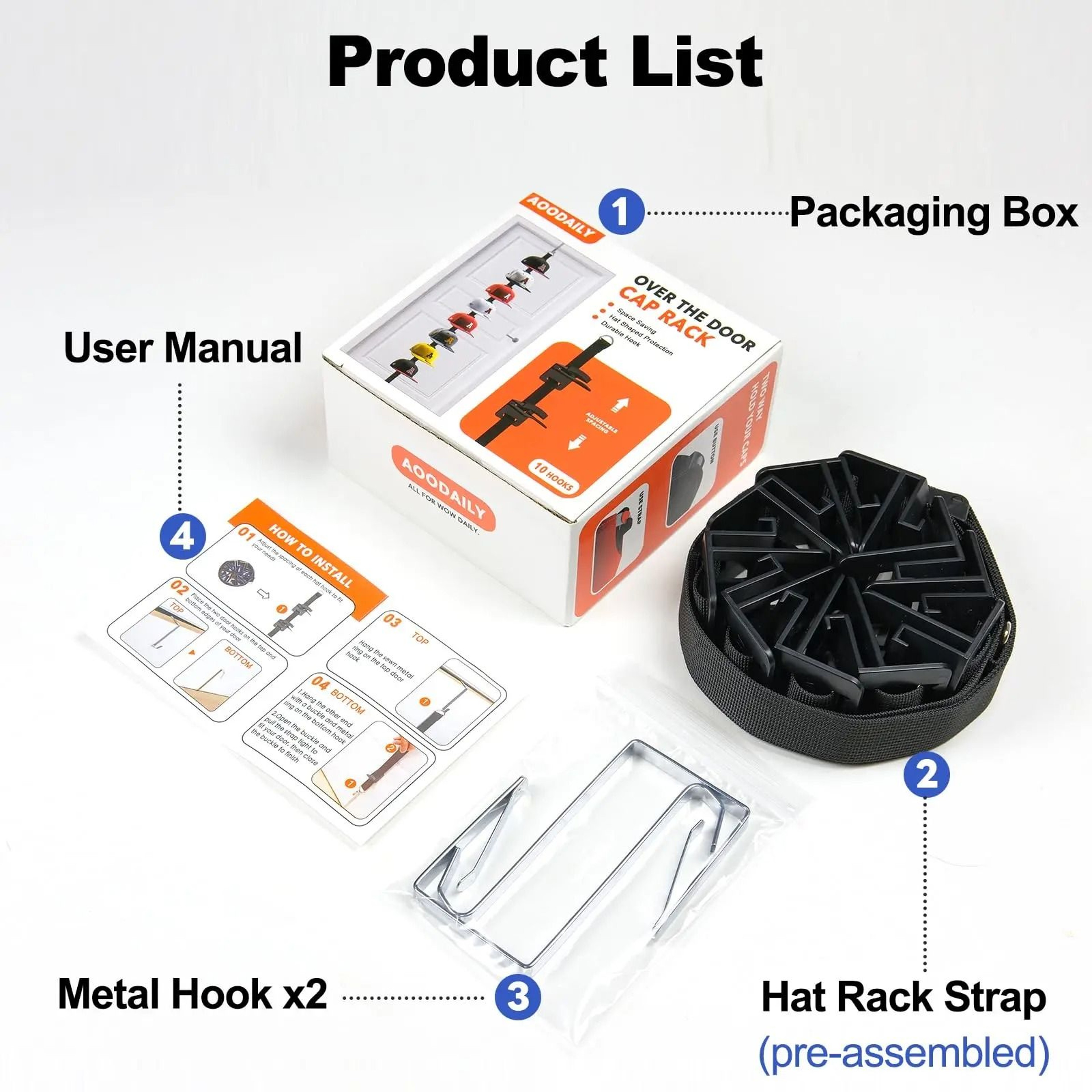 CapNest Over Door Hat Rack 7