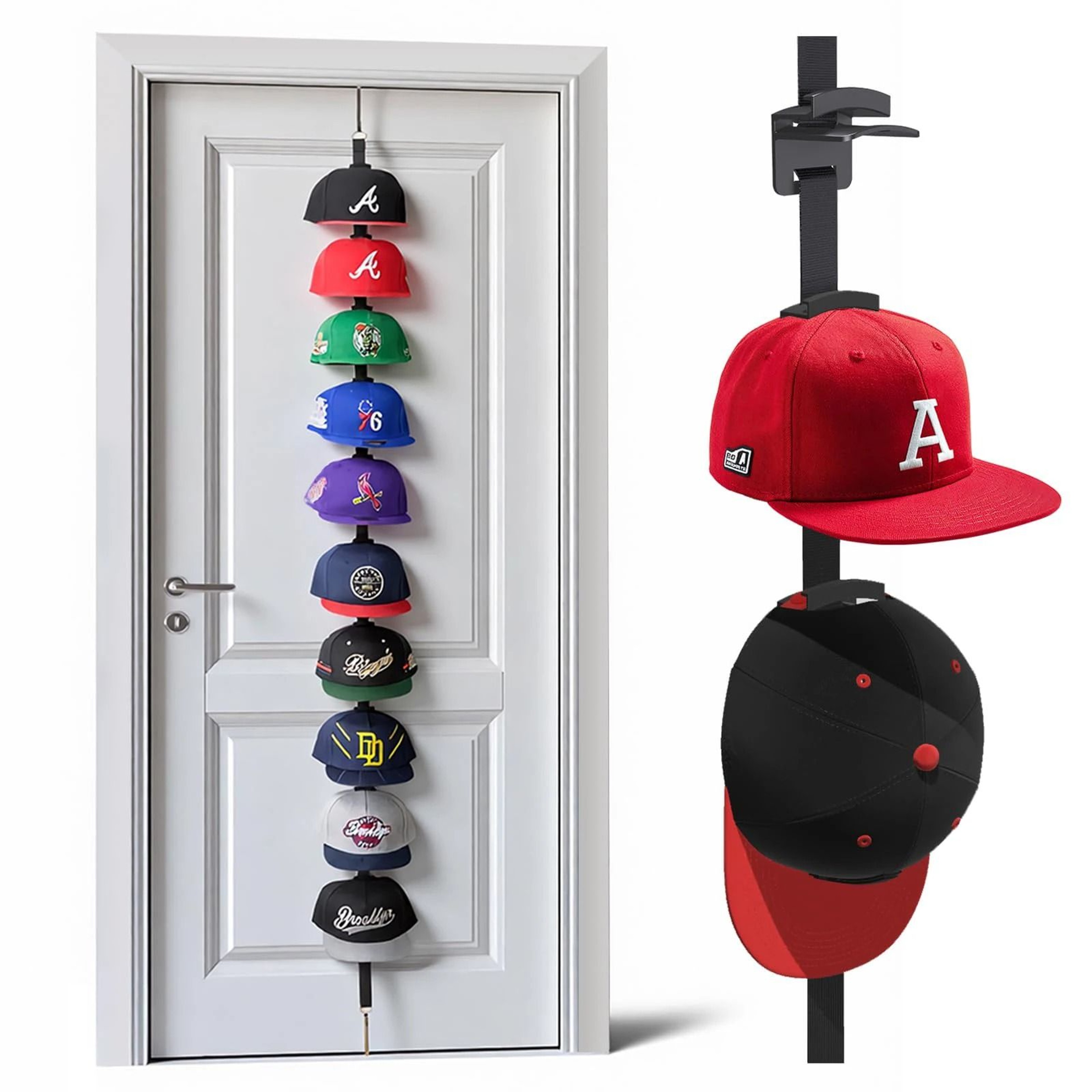 CapNest Over Door Hat Rack 2