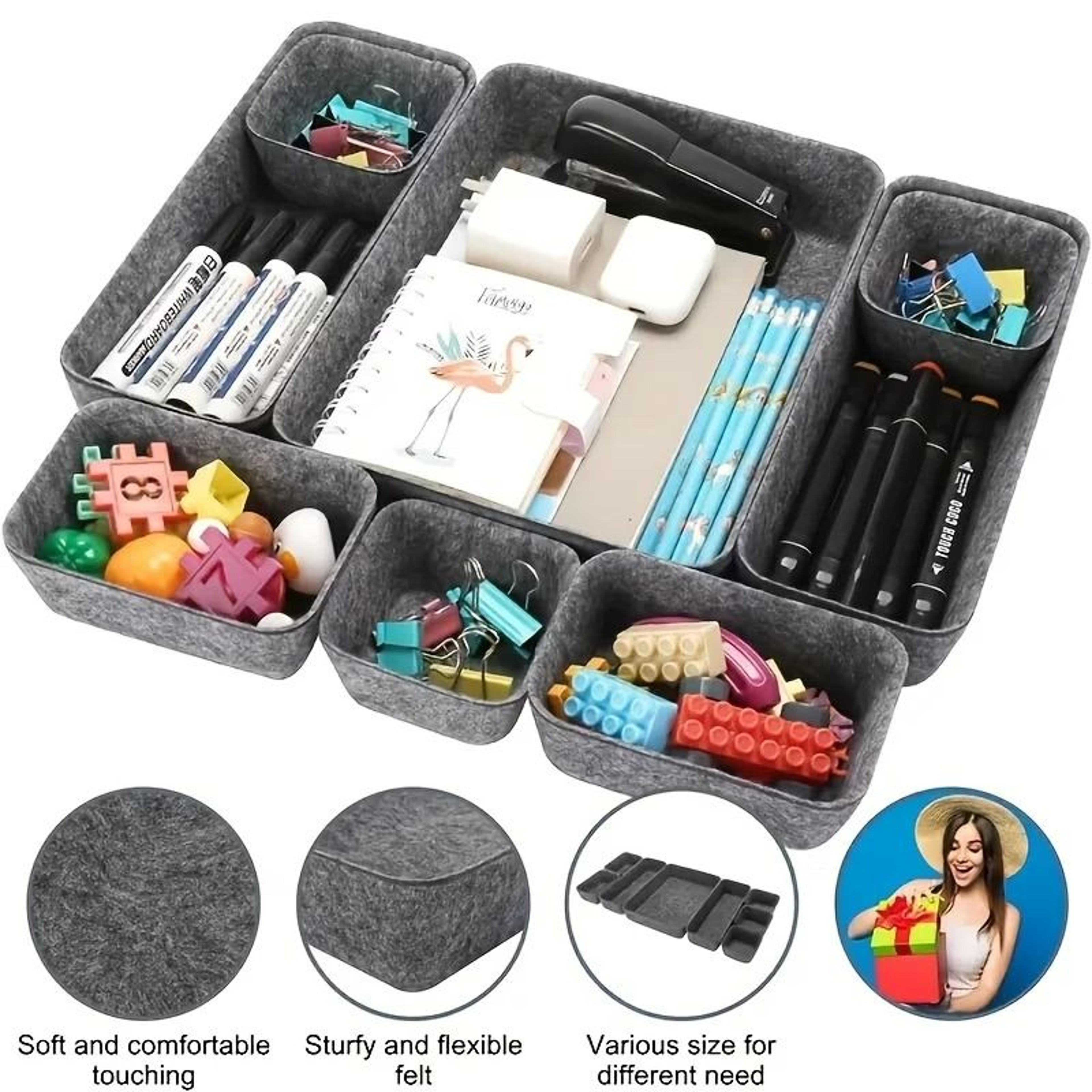 FeltNest Drawer Organizer Set 3
