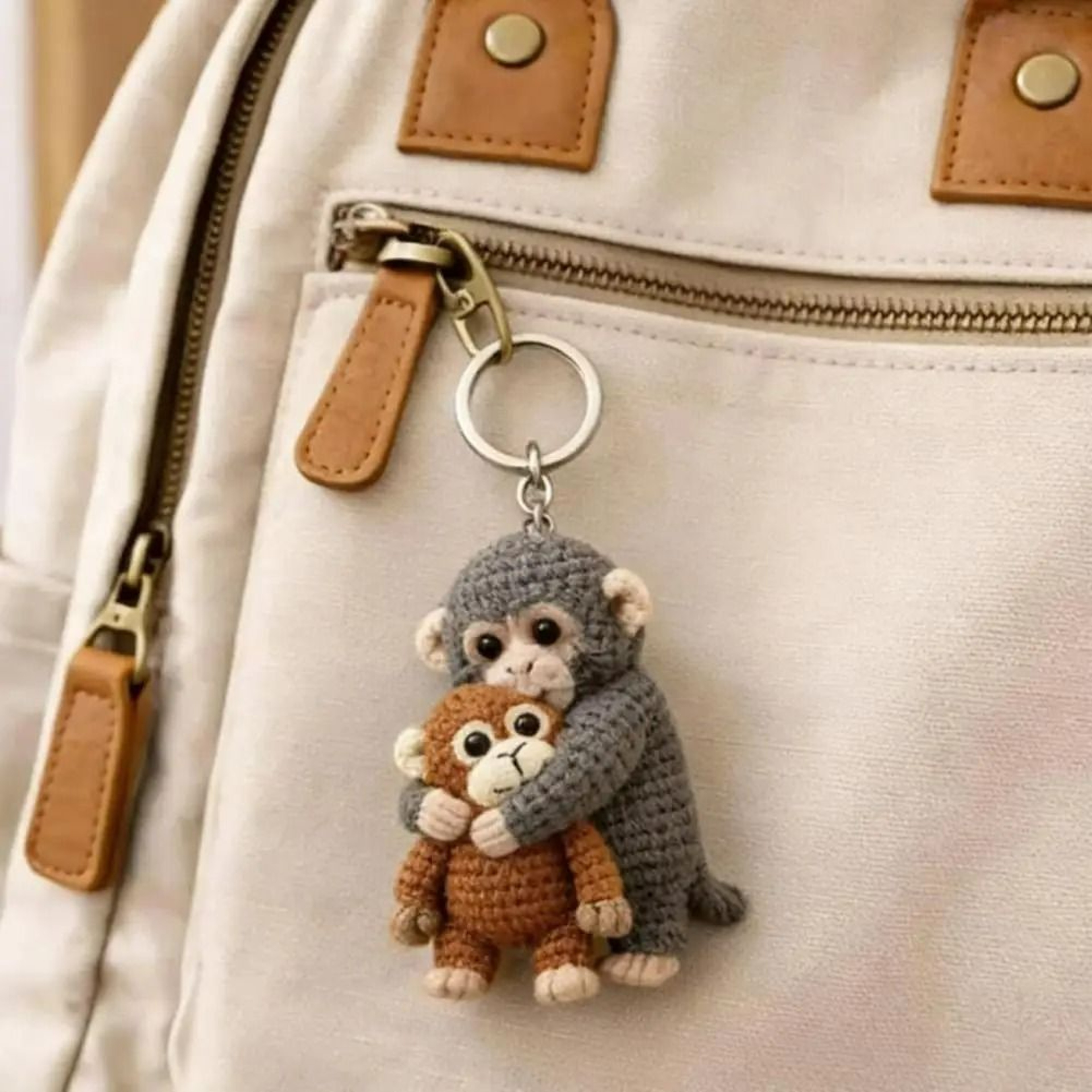 PunchPal Crochet Monkey Keychain 4