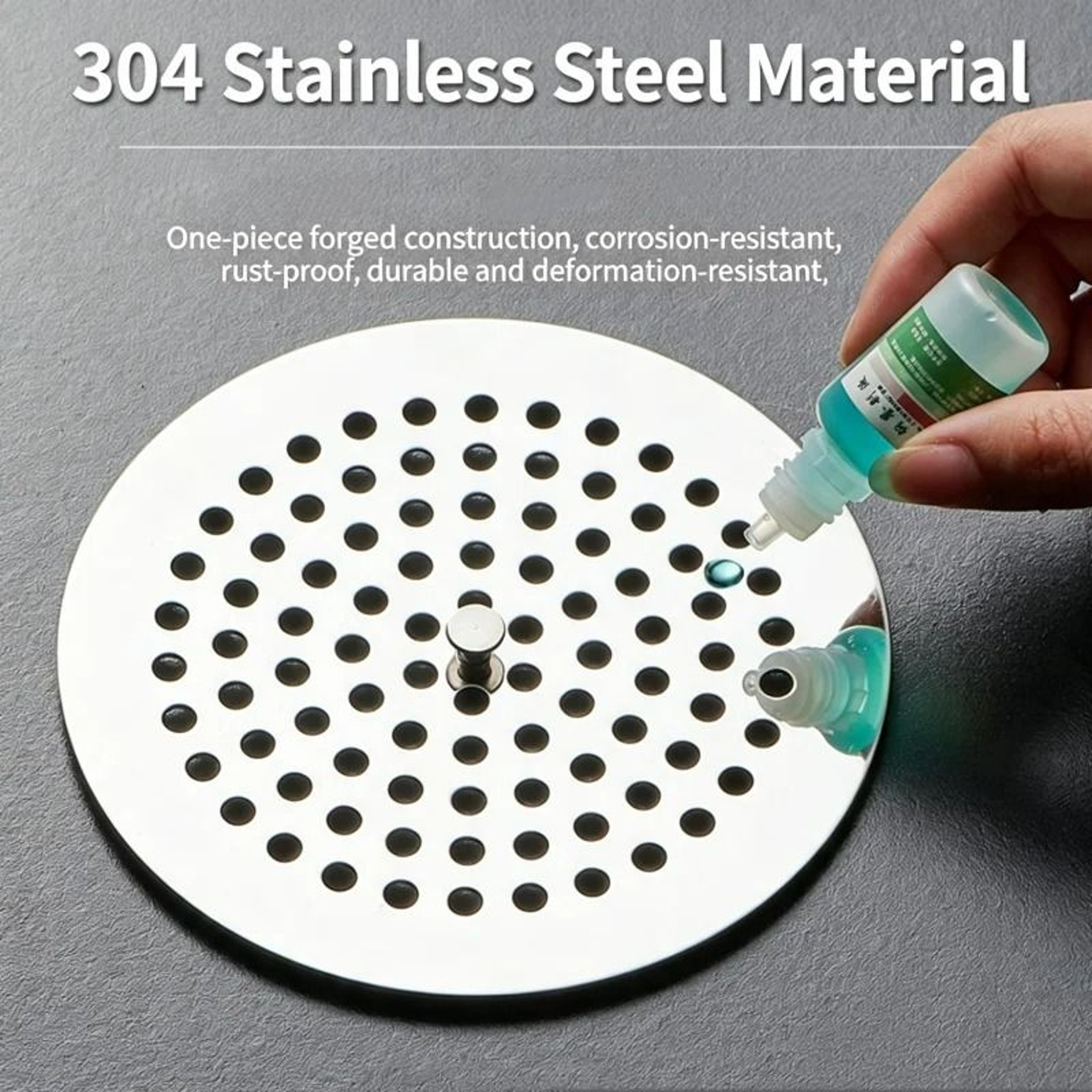 Stainless Steel Shower Drain Filter Cover Hair Catcher  Sink Strainer 2