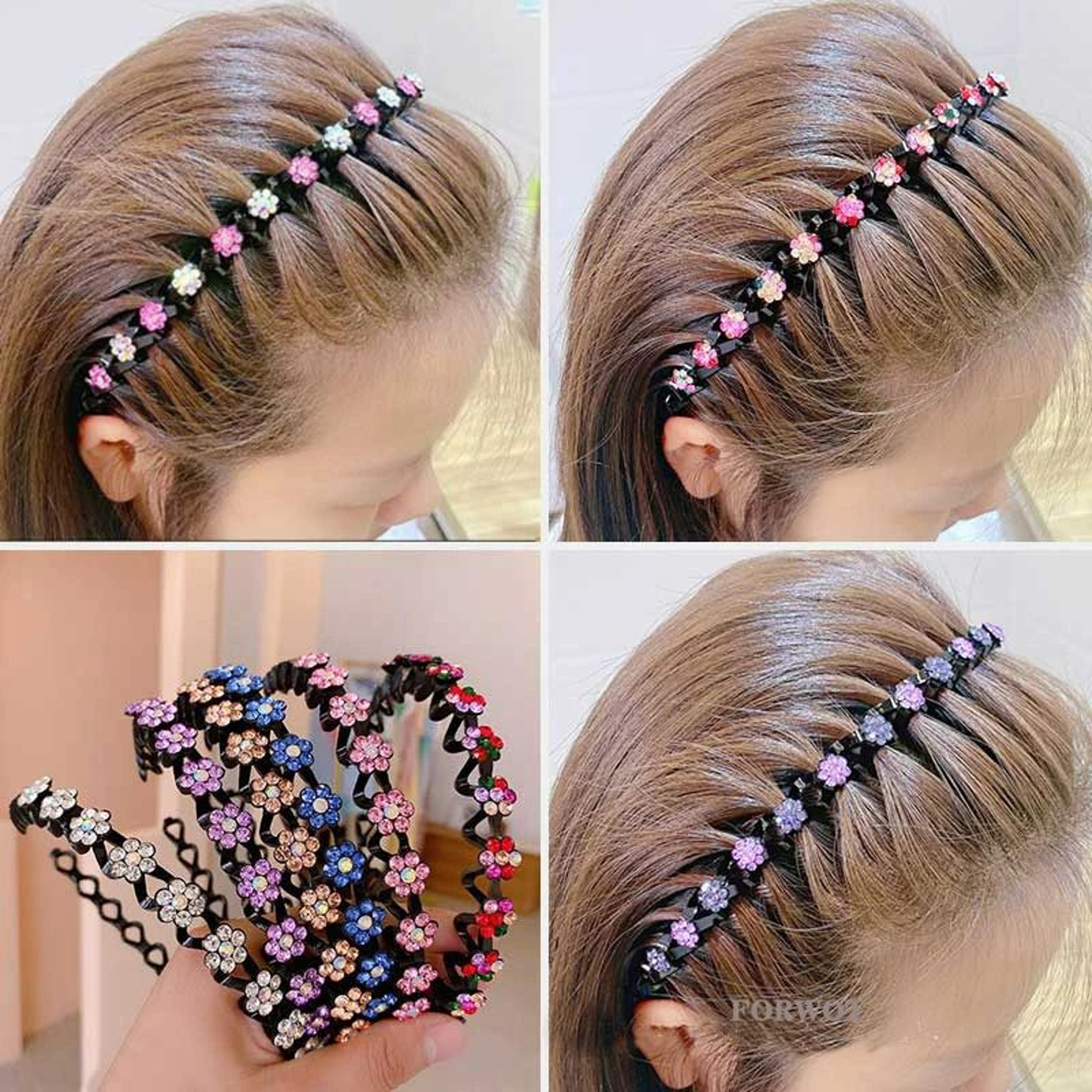 PearlBloom Rhinestone Headband 1