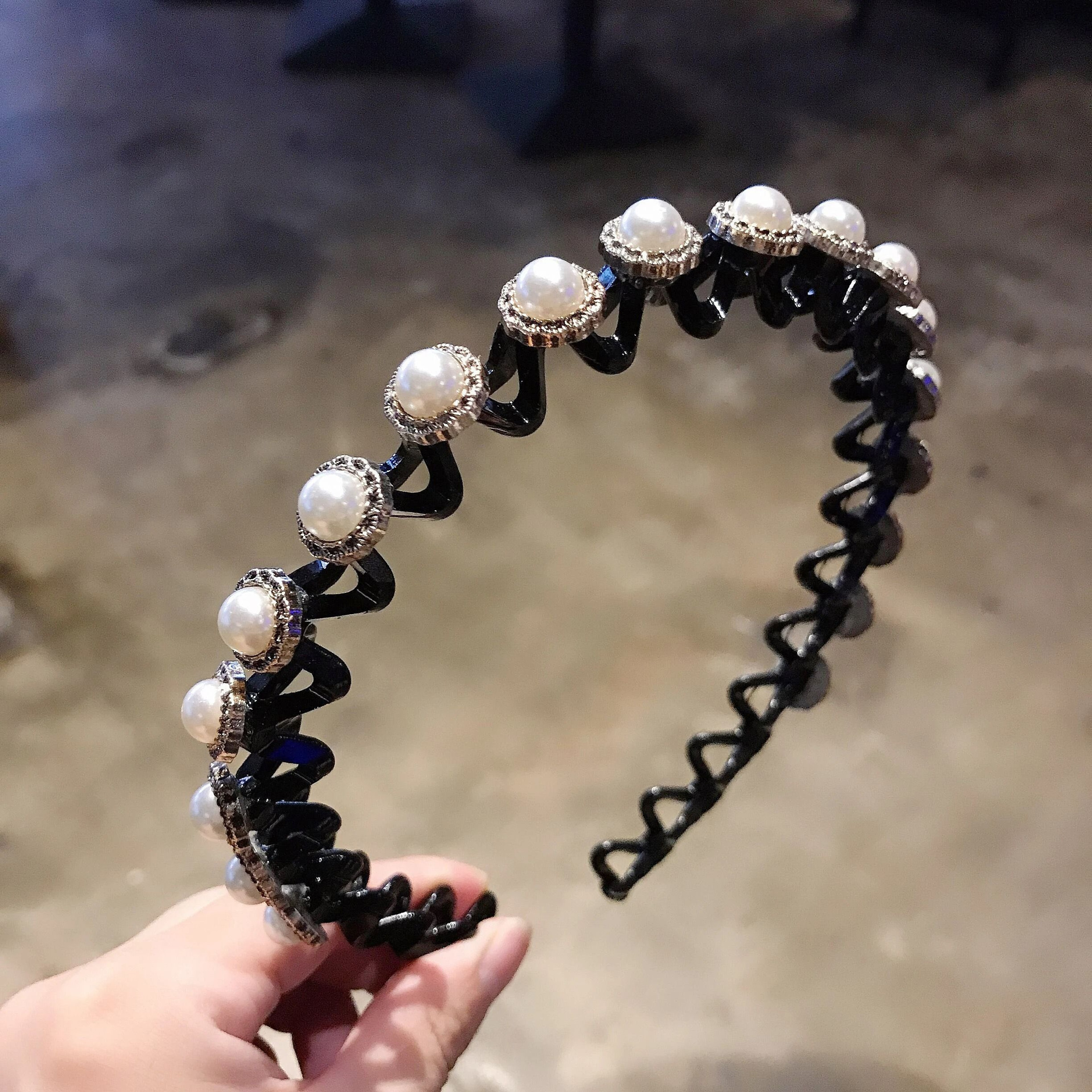 PearlBloom Rhinestone Headband 16