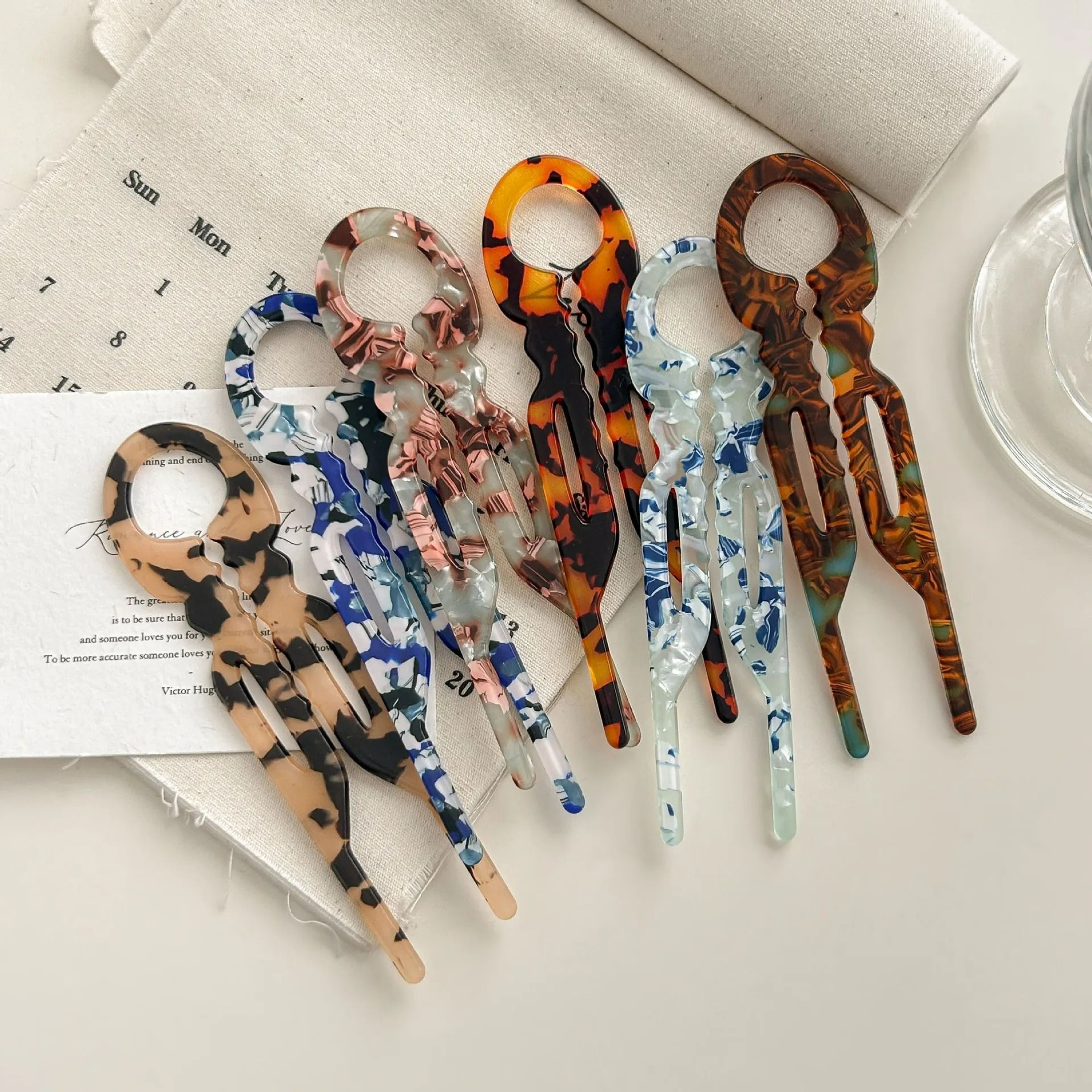 RibbonArc Acetate Hair Fork 3