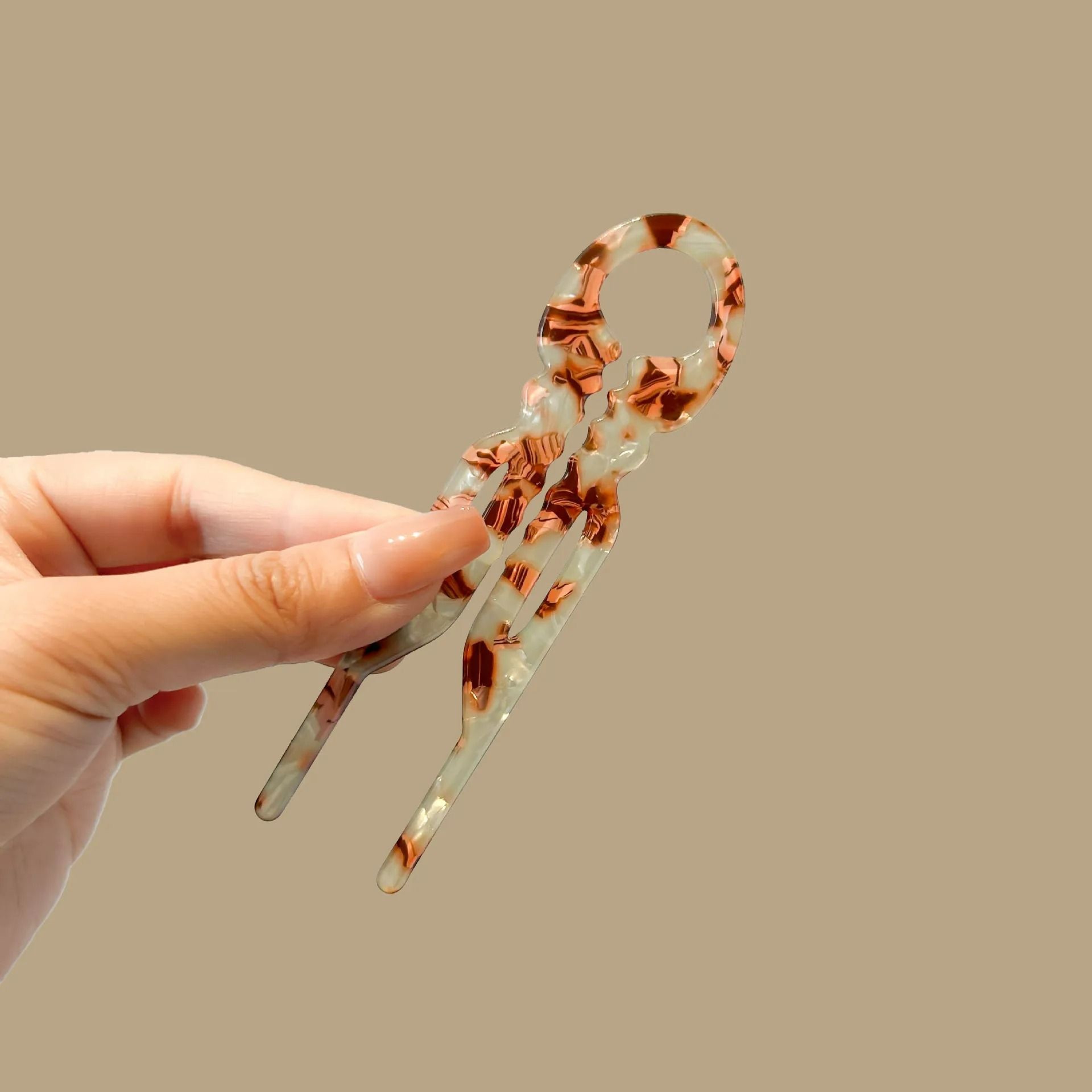 RibbonArc Acetate Hair Fork 10