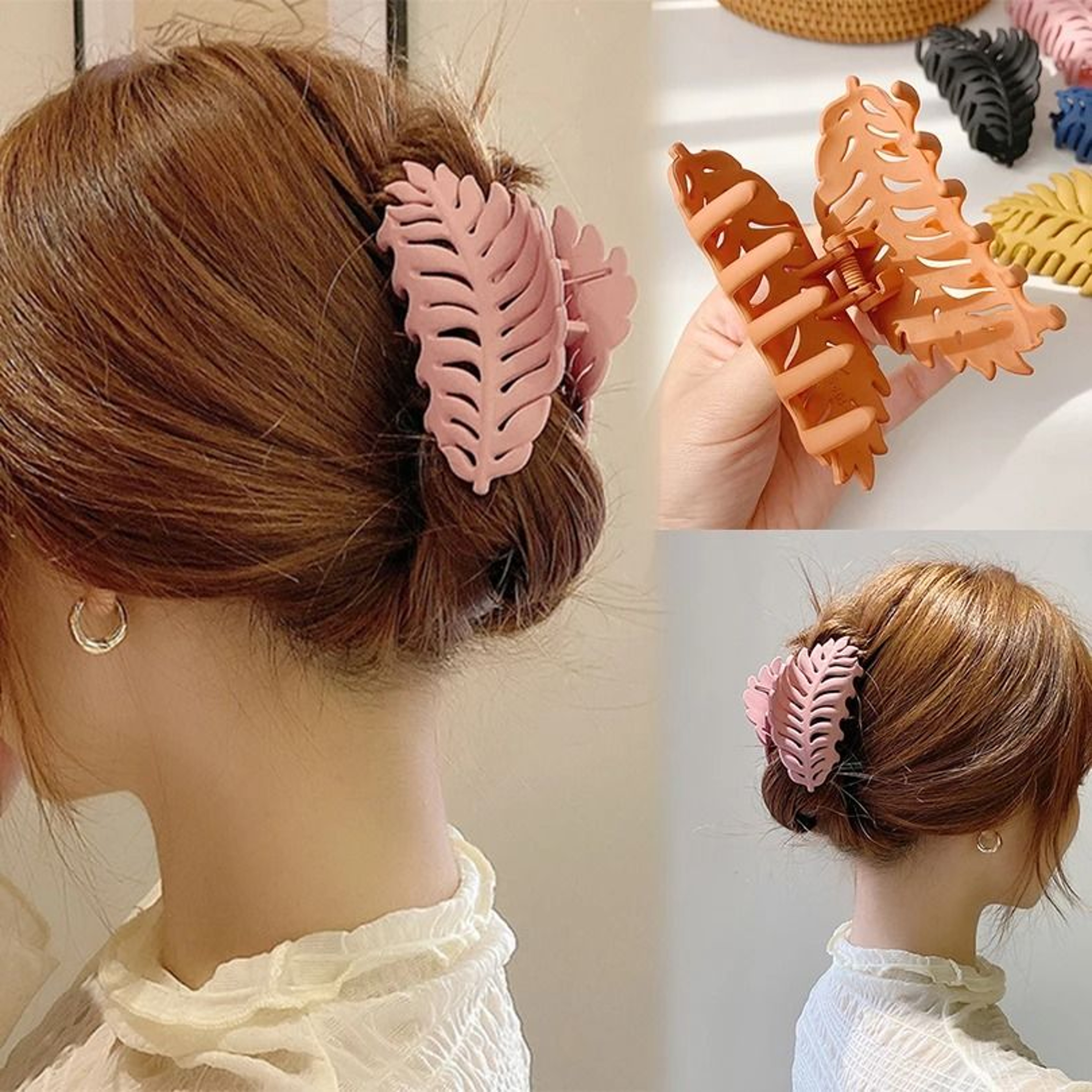 LeafTwist Ponytail Hair Claw 1