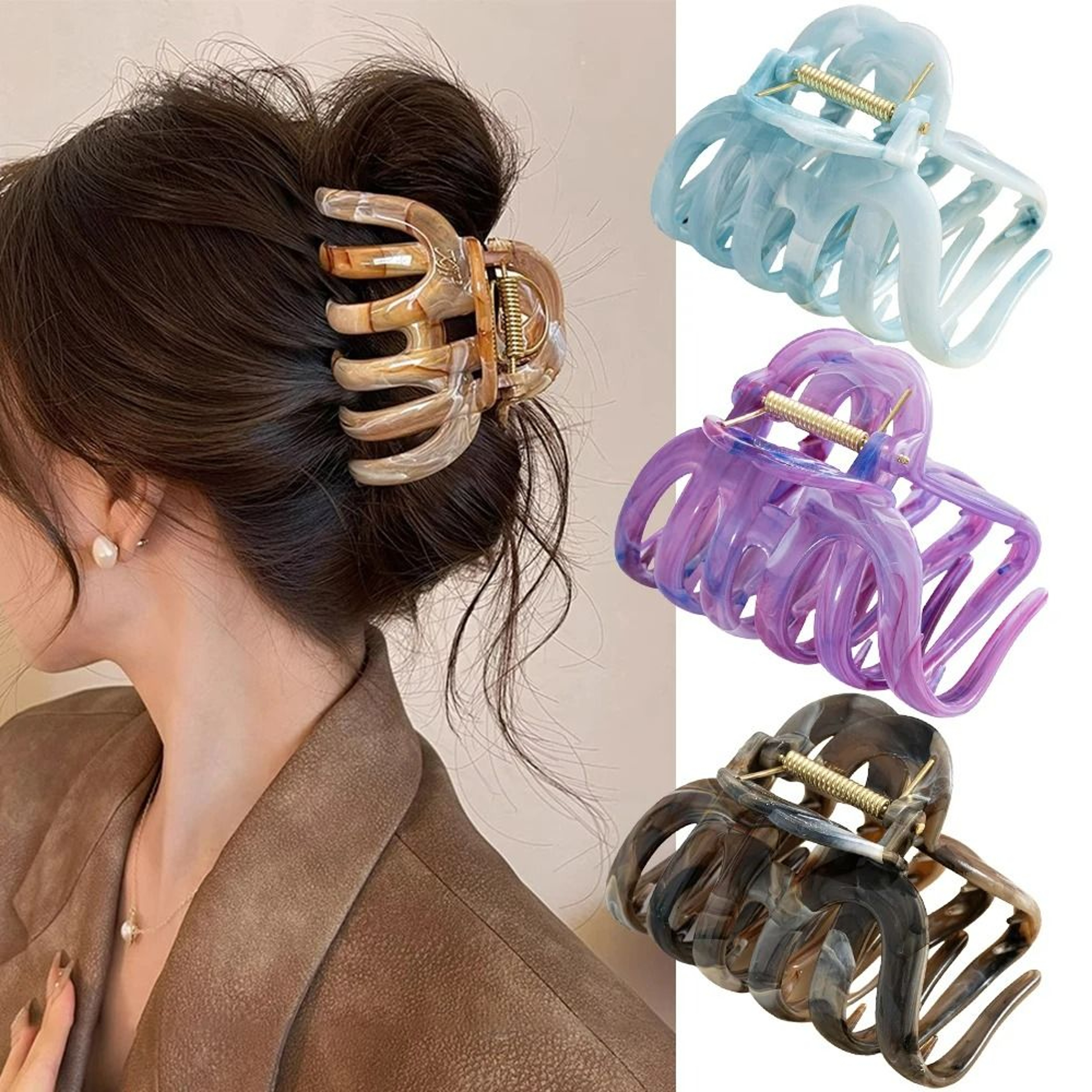 MarbleBloom Pumpkin Hair Claw 2