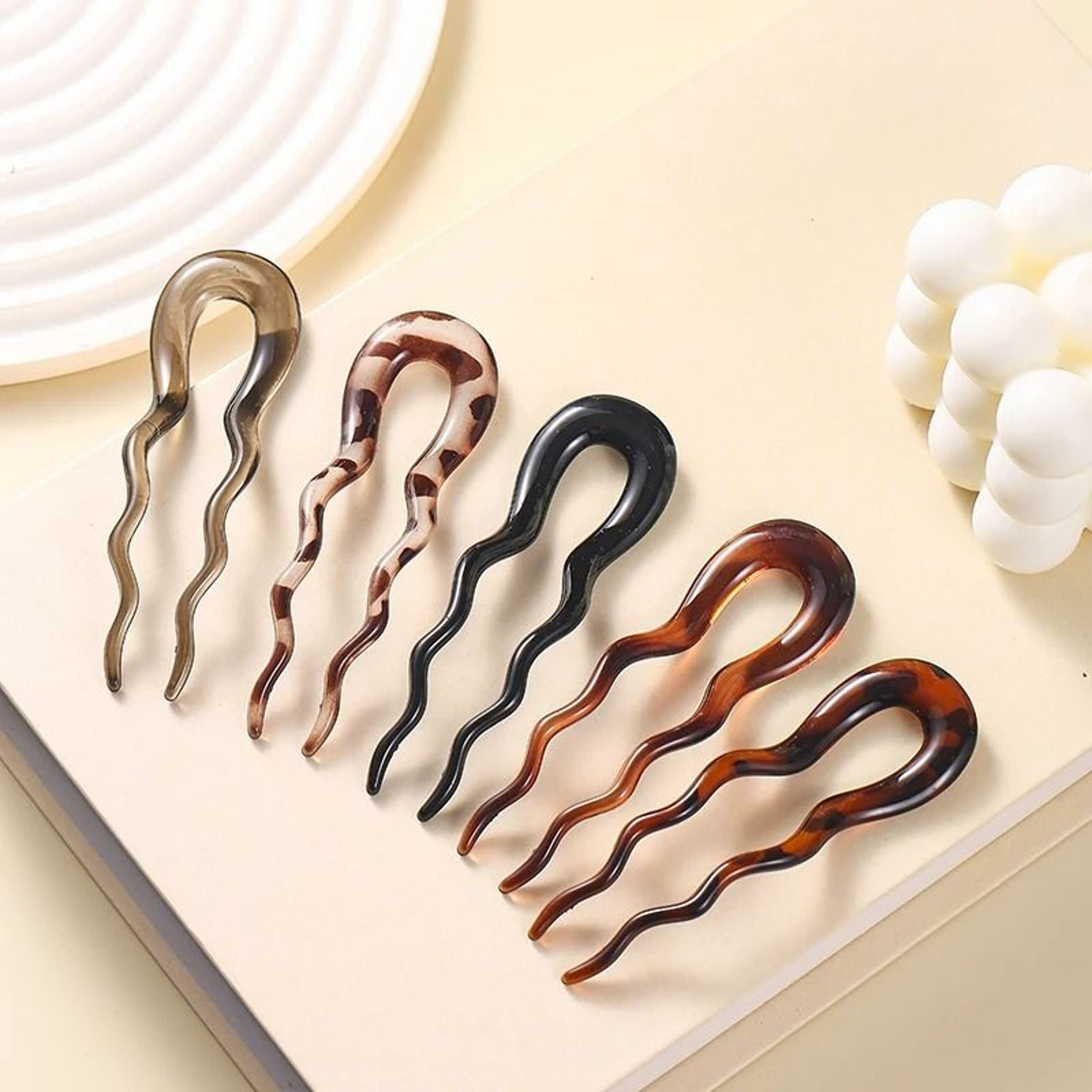 LeopardWave Acetate Hair Fork 6