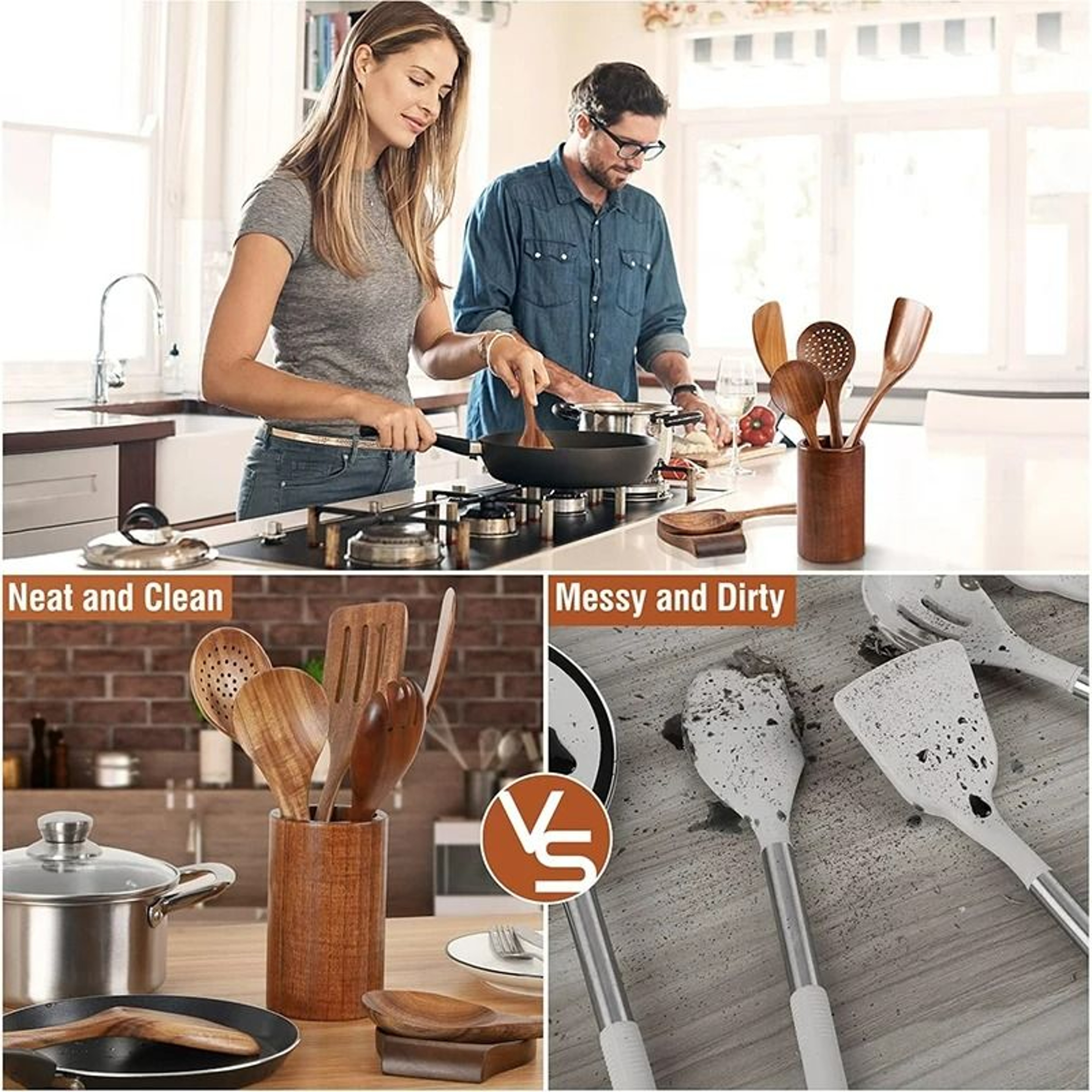 TeakCraft 10 Piece Utensil Set 5