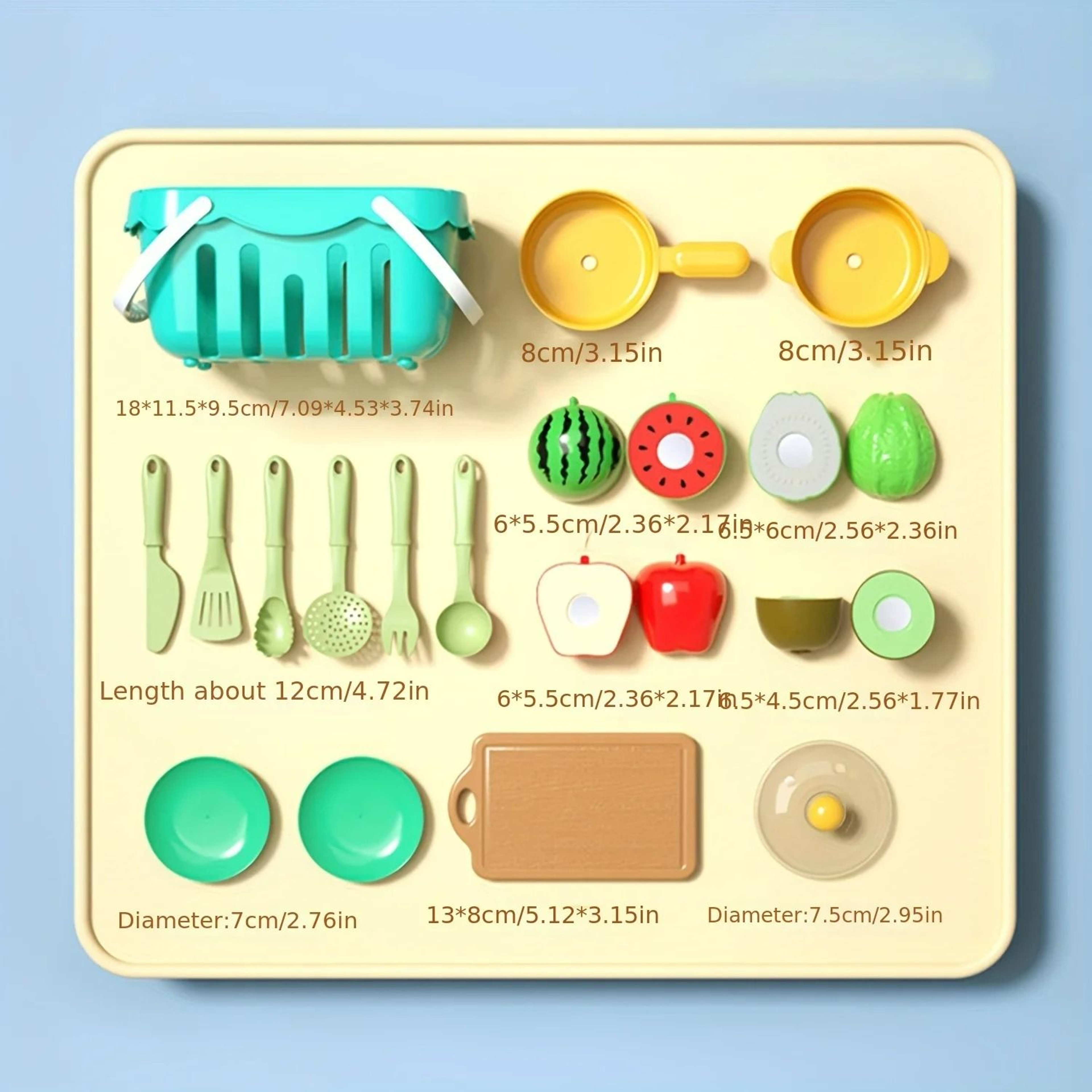SliceSprout Pretend Food Cutting Set 4