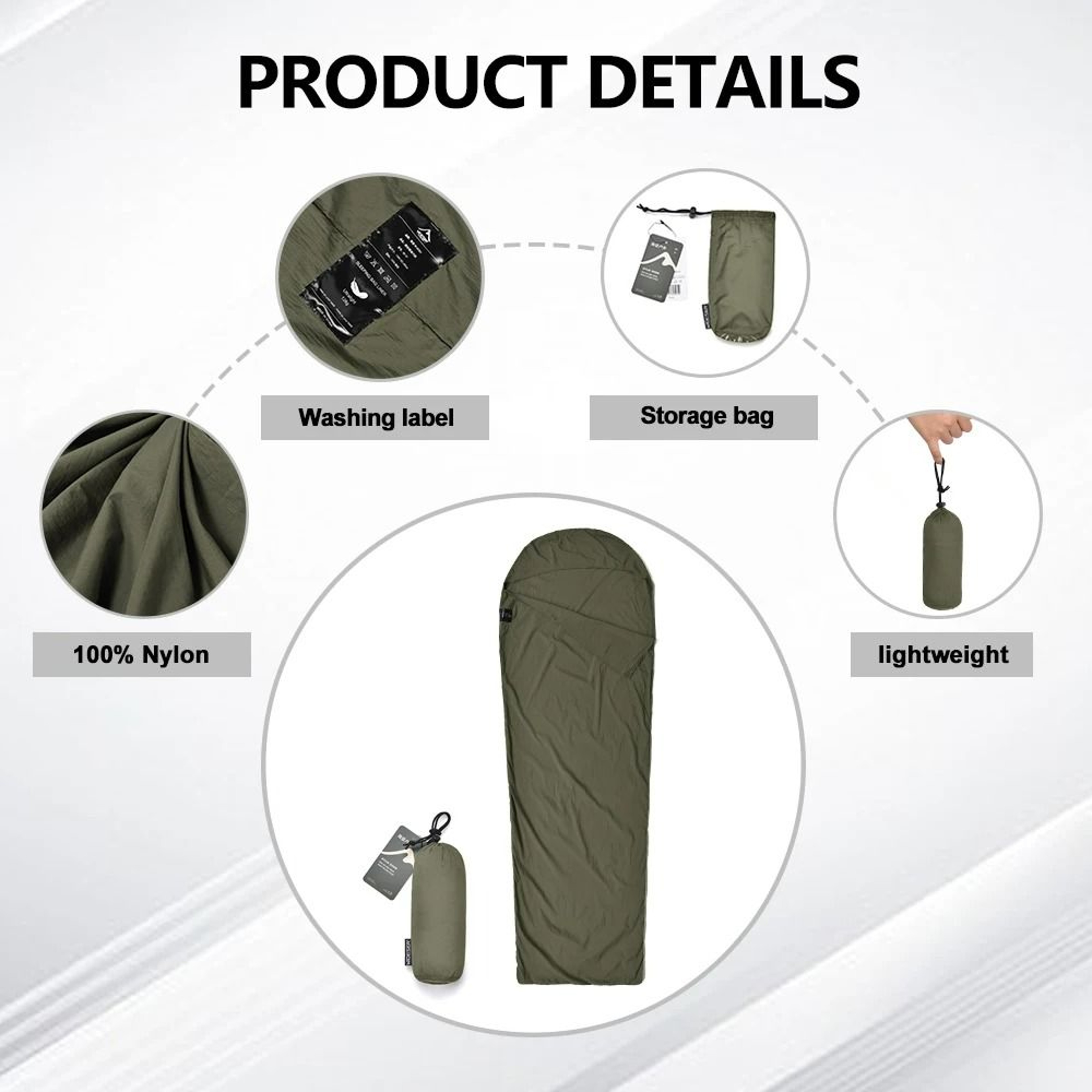 SummitEase Mummy Sleeping Bag Liner 3