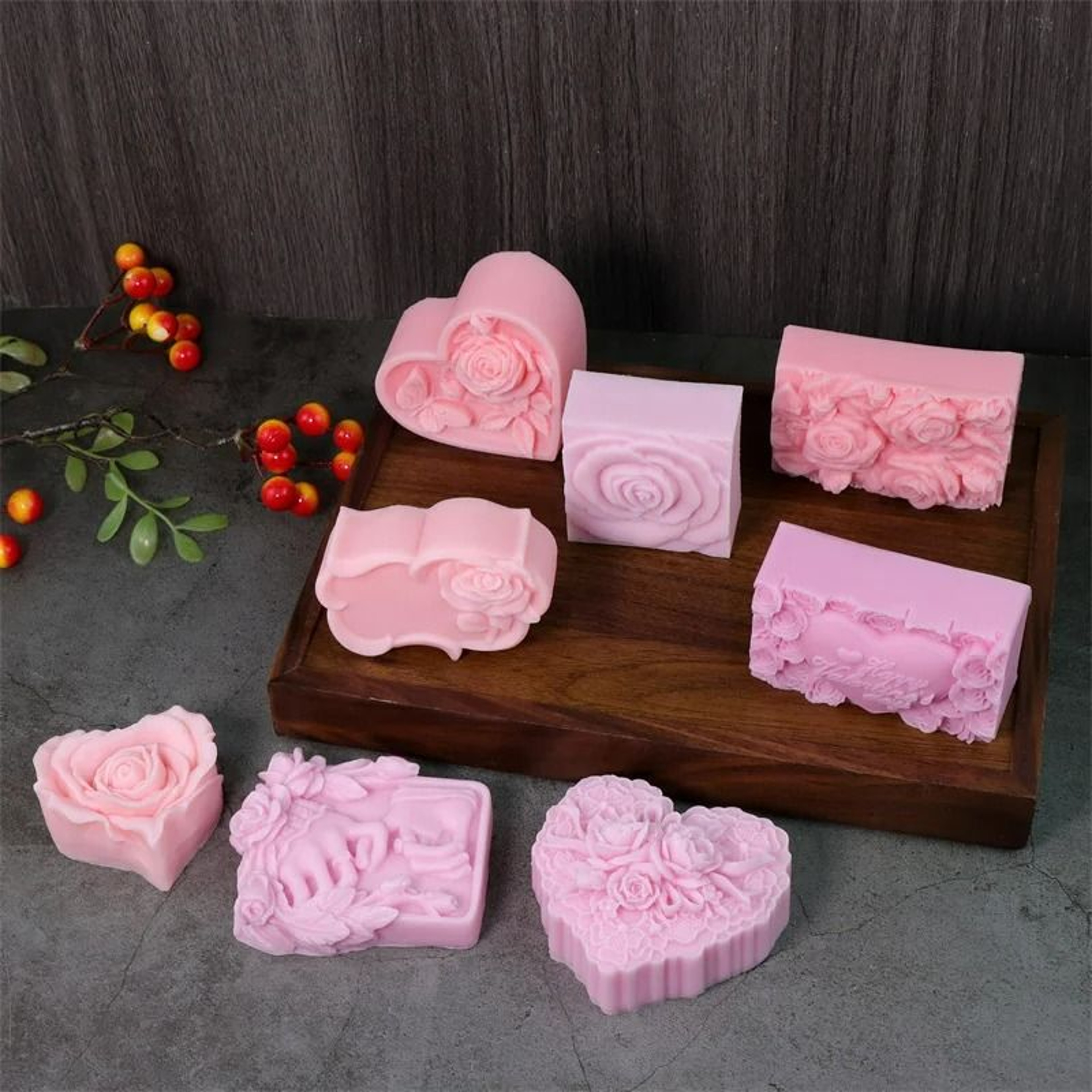 RoseHeart 3D Silicone Craft Mold 3