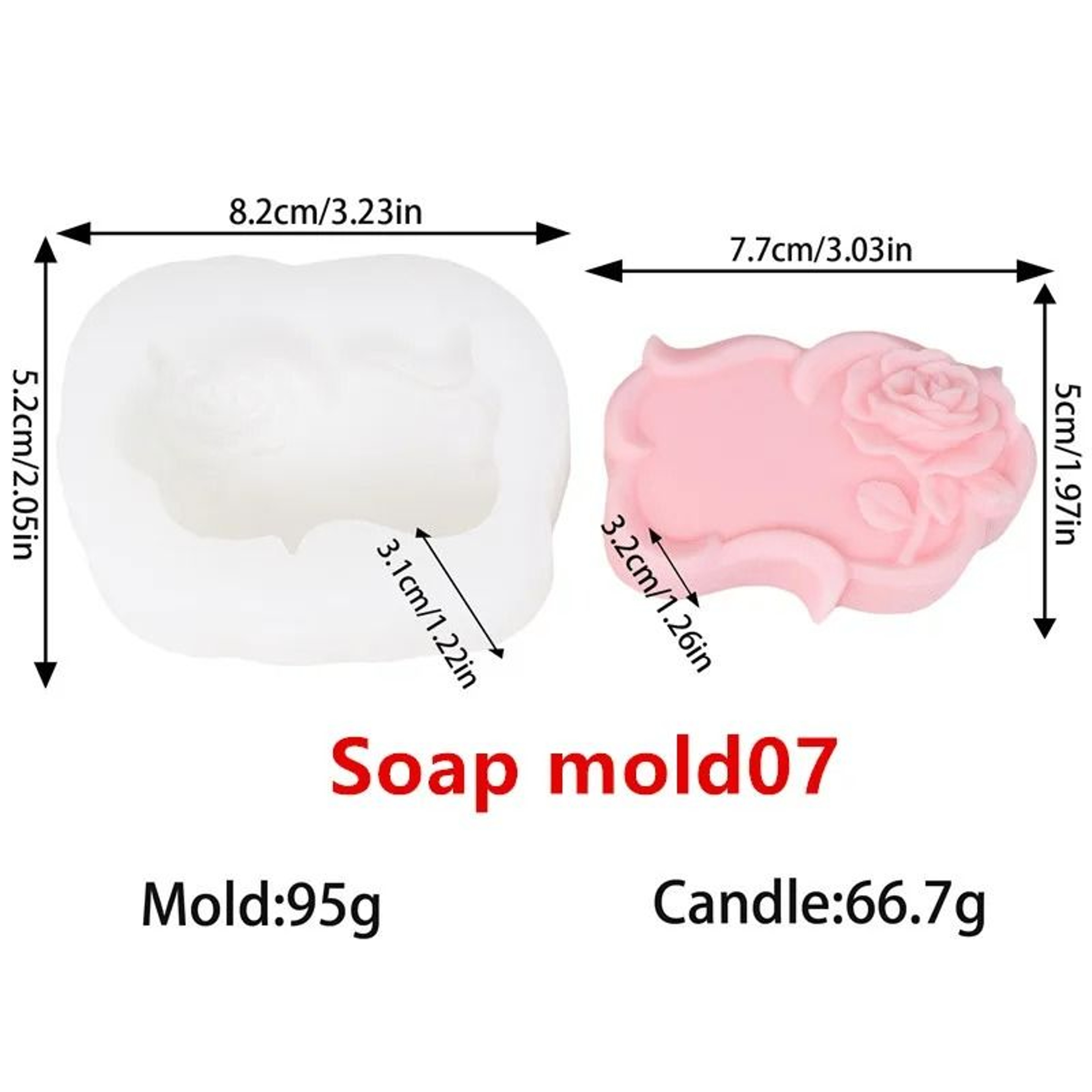 RoseHeart 3D Silicone Craft Mold 8