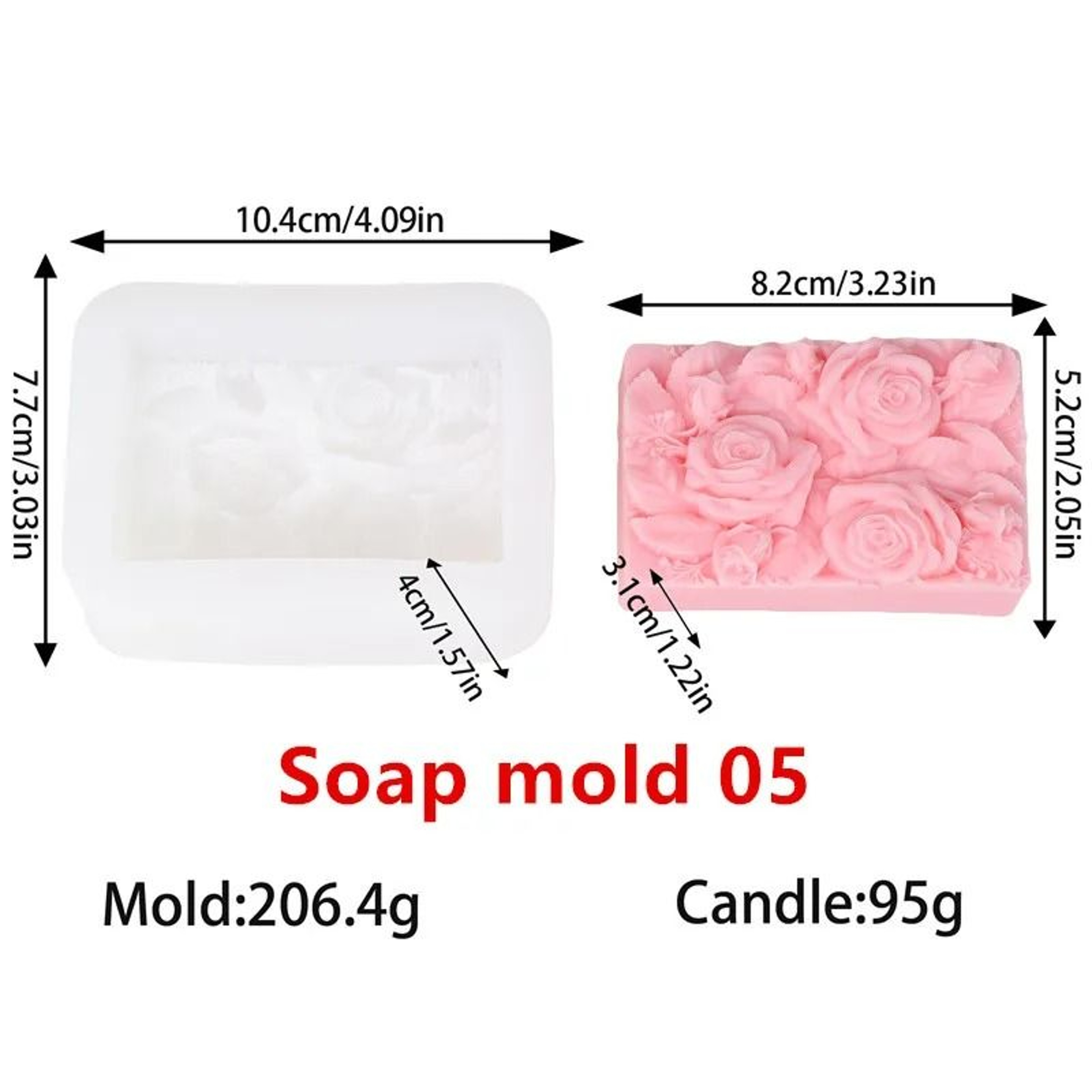 RoseHeart 3D Silicone Craft Mold 9