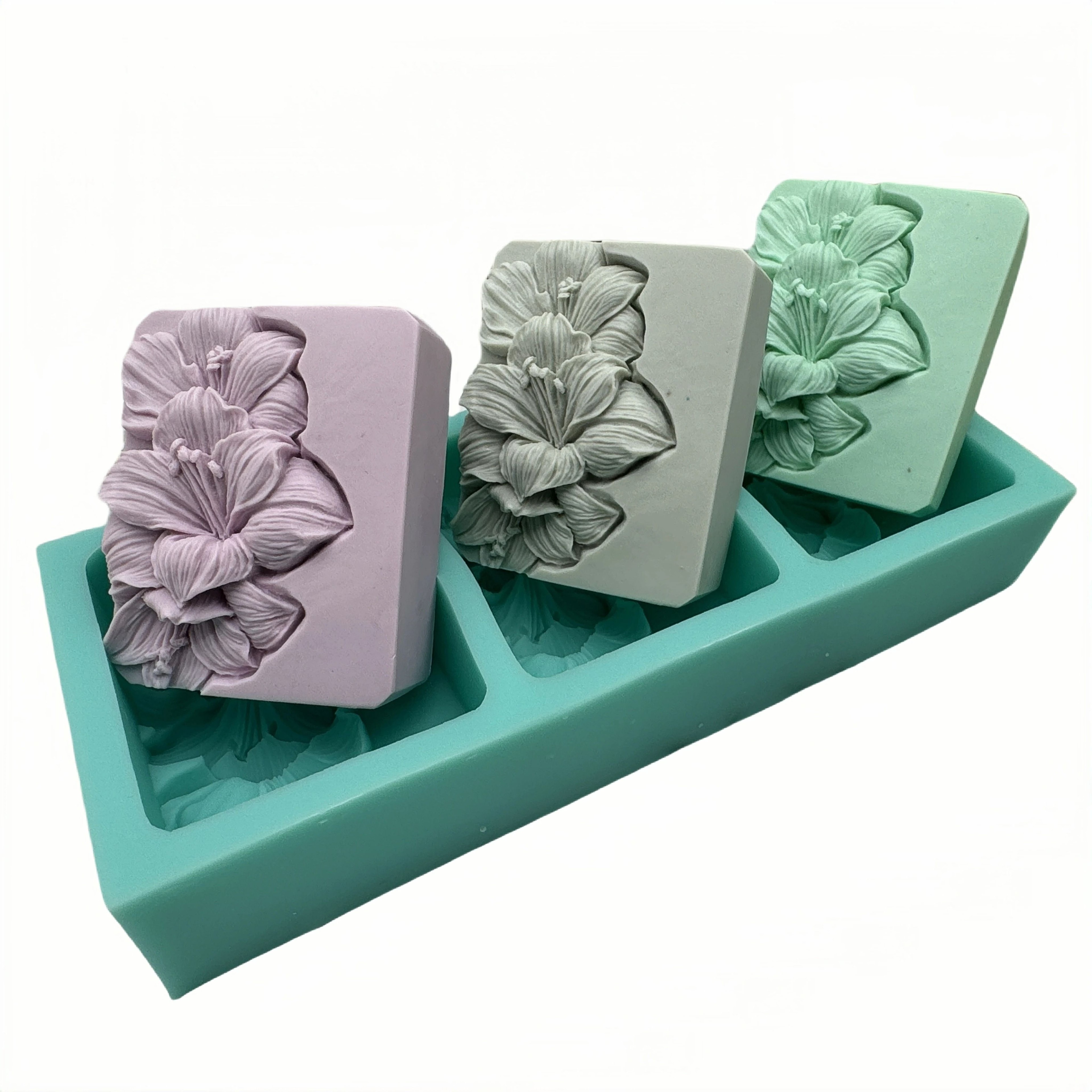 PetalBloom 3 Cavity Soap Mold 8
