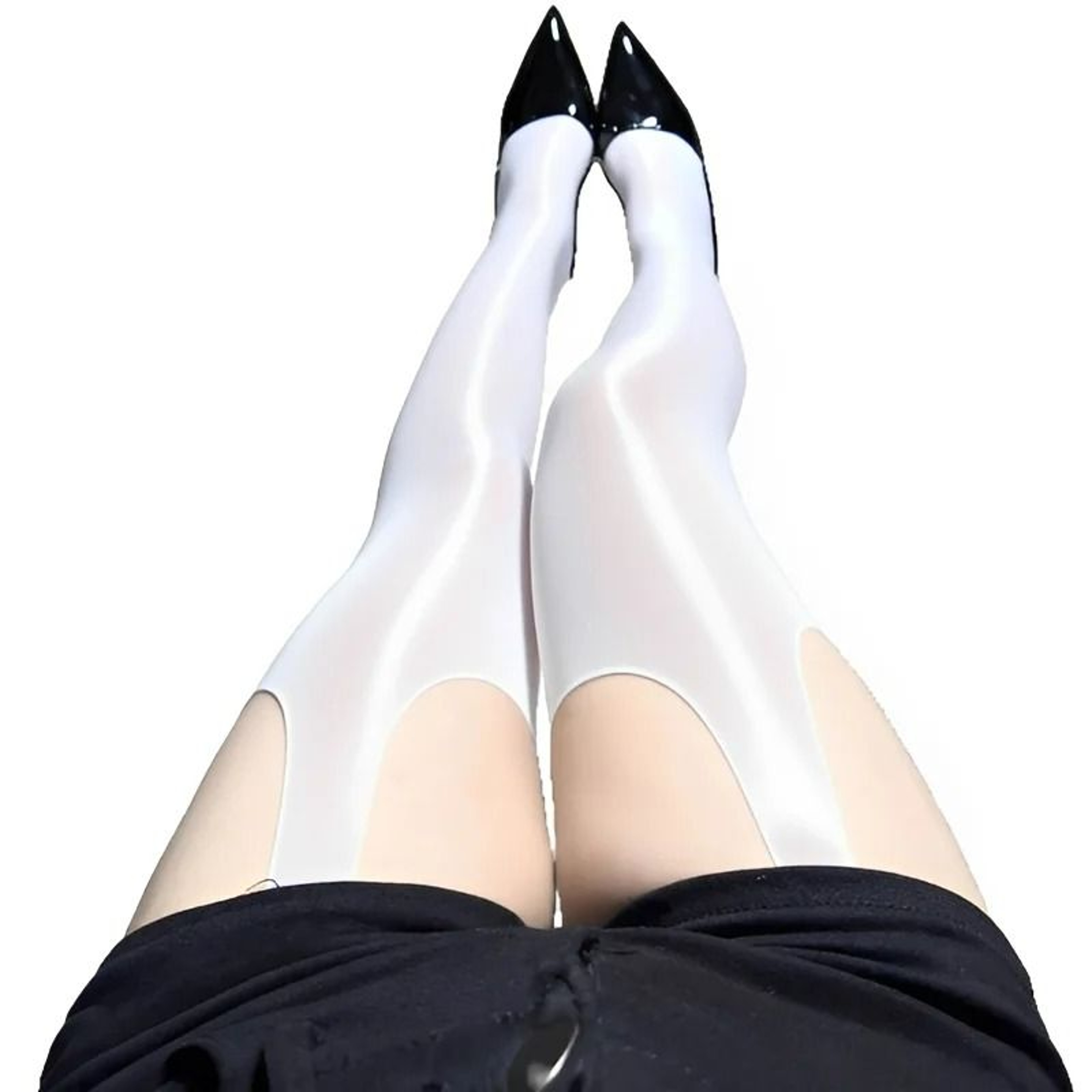 SilkGleam Cutout Sheer Stockings 9