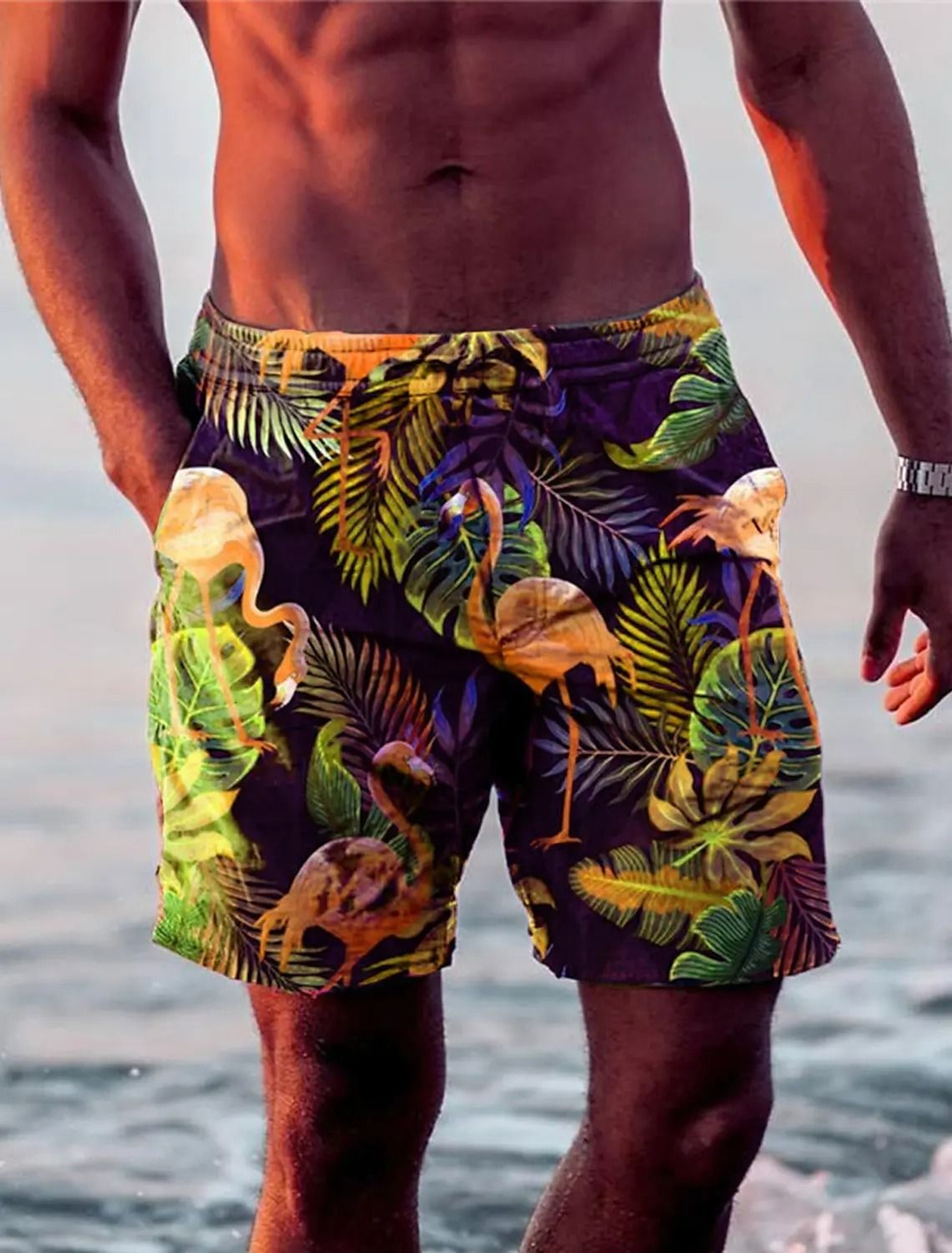 TropicVibe Flamingo Swim Shorts 2