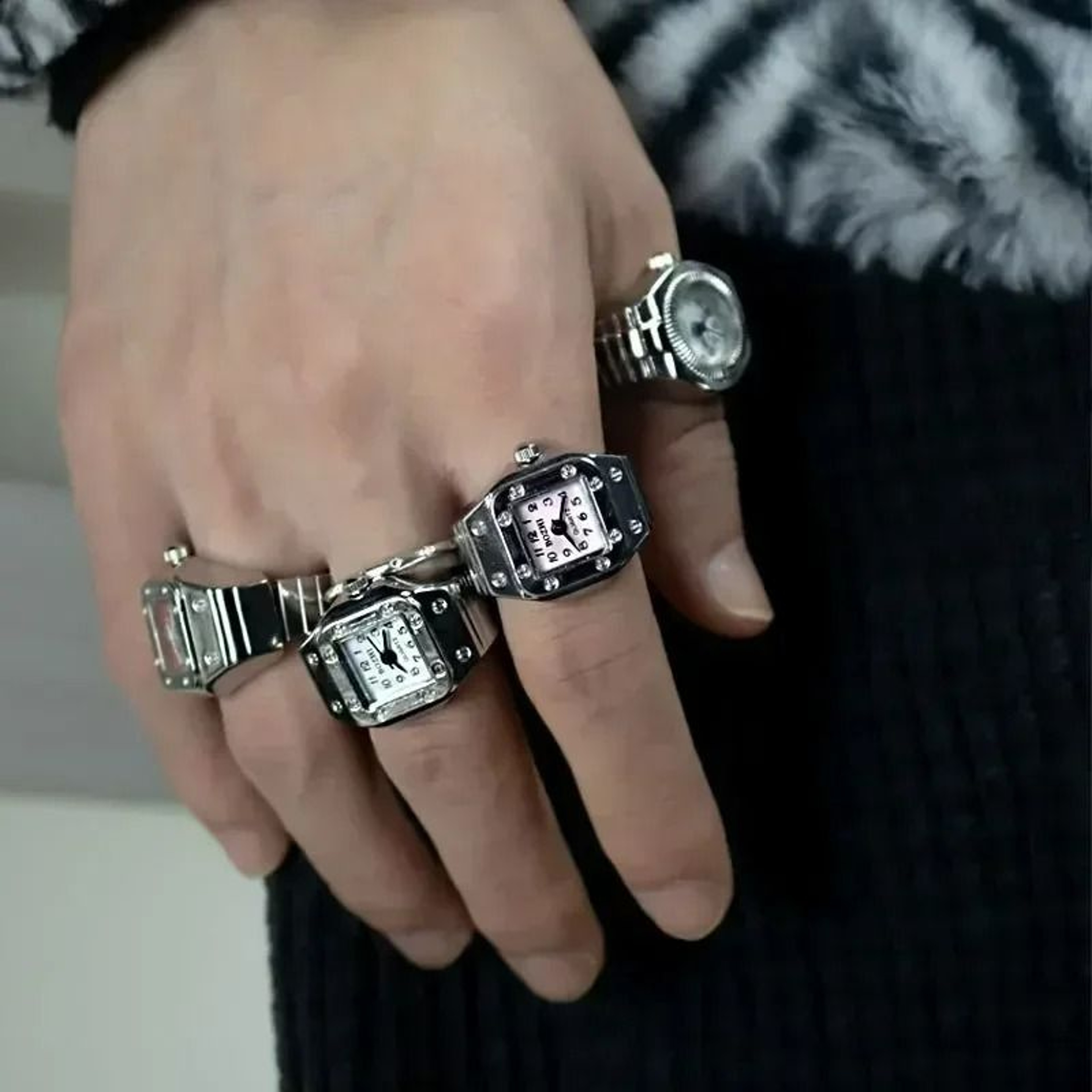 RetroTick Roman Numeral Watch Ring 5