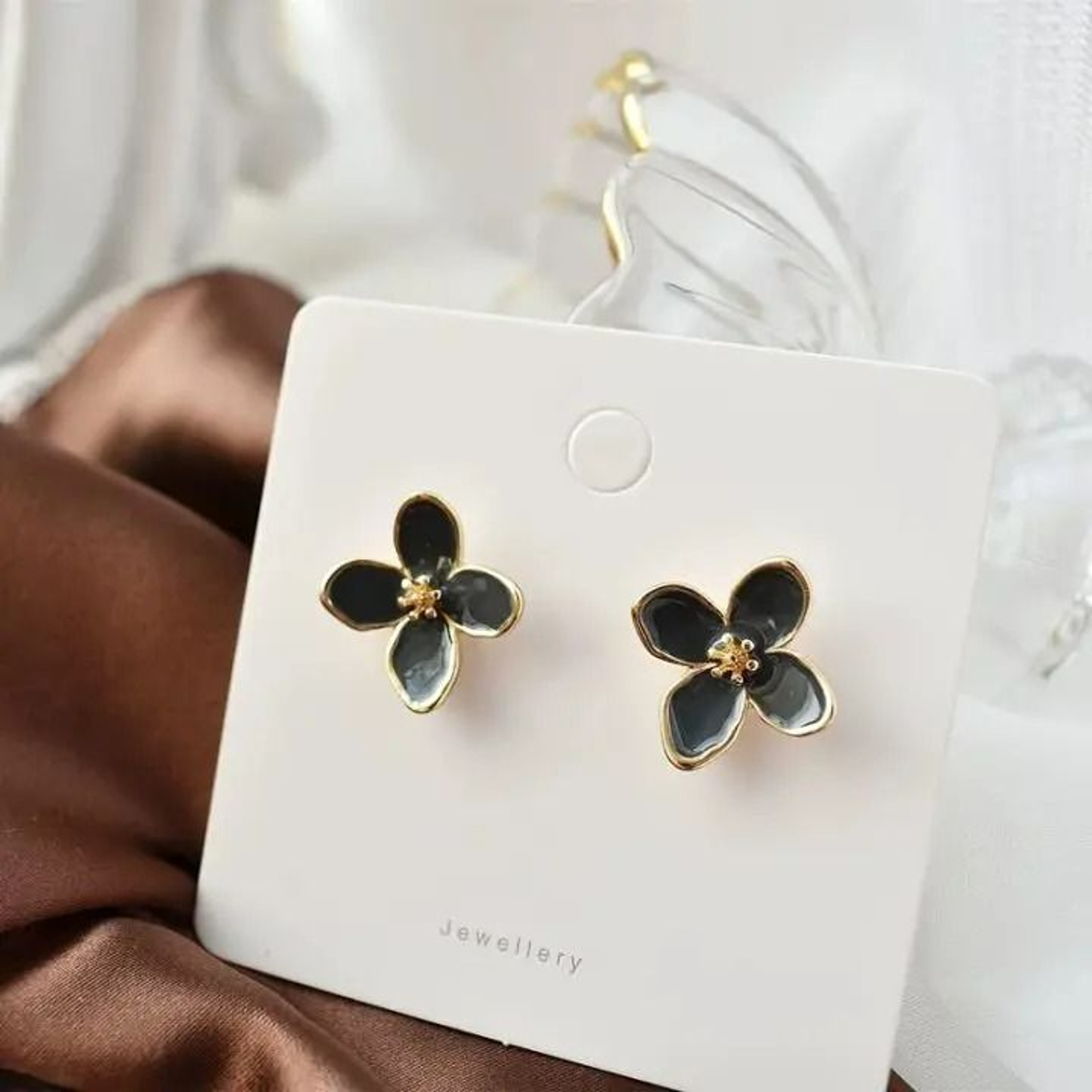 HibiscusGlow Floral Stud Earrings 12