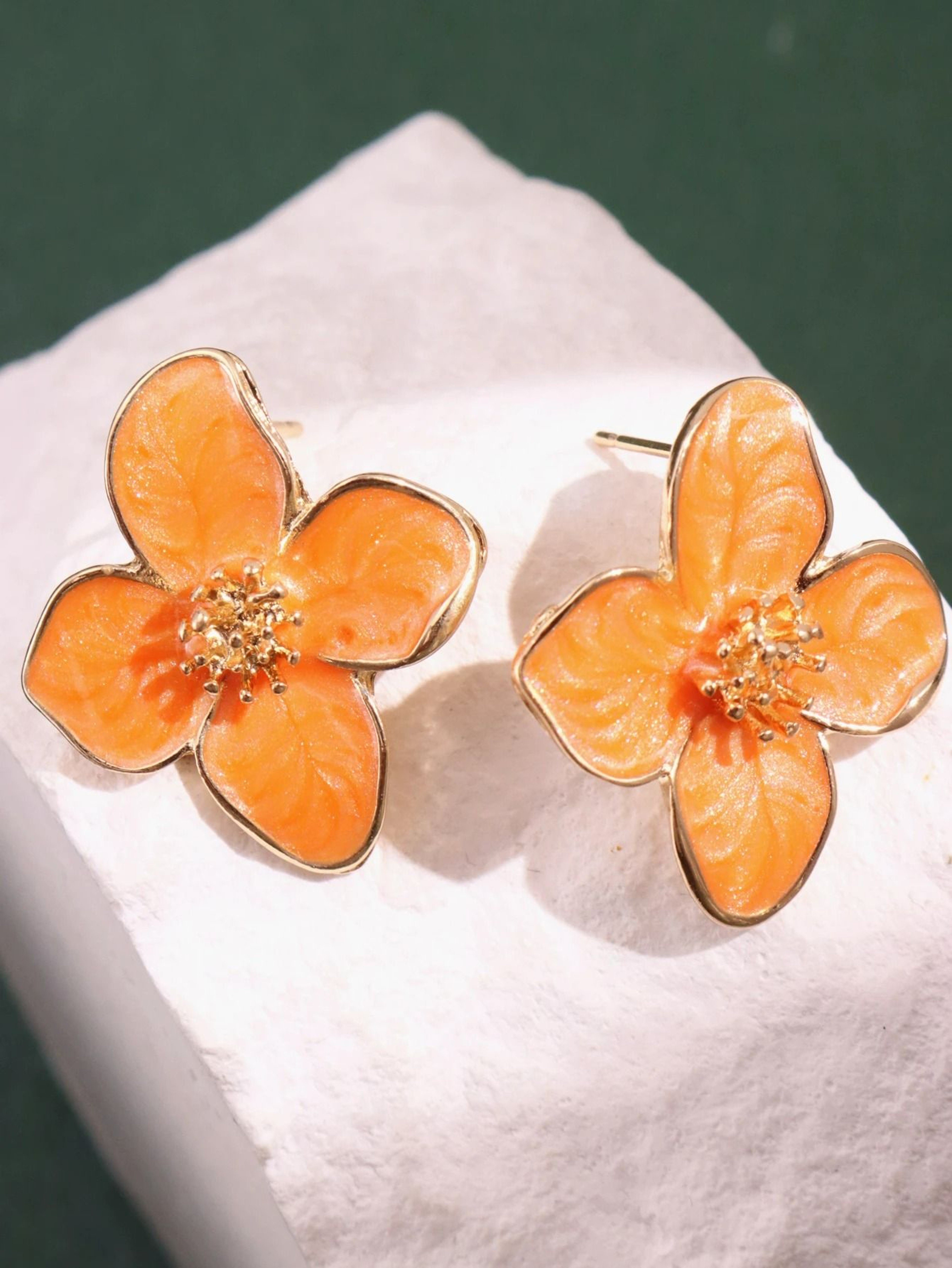 HibiscusGlow Floral Stud Earrings 11