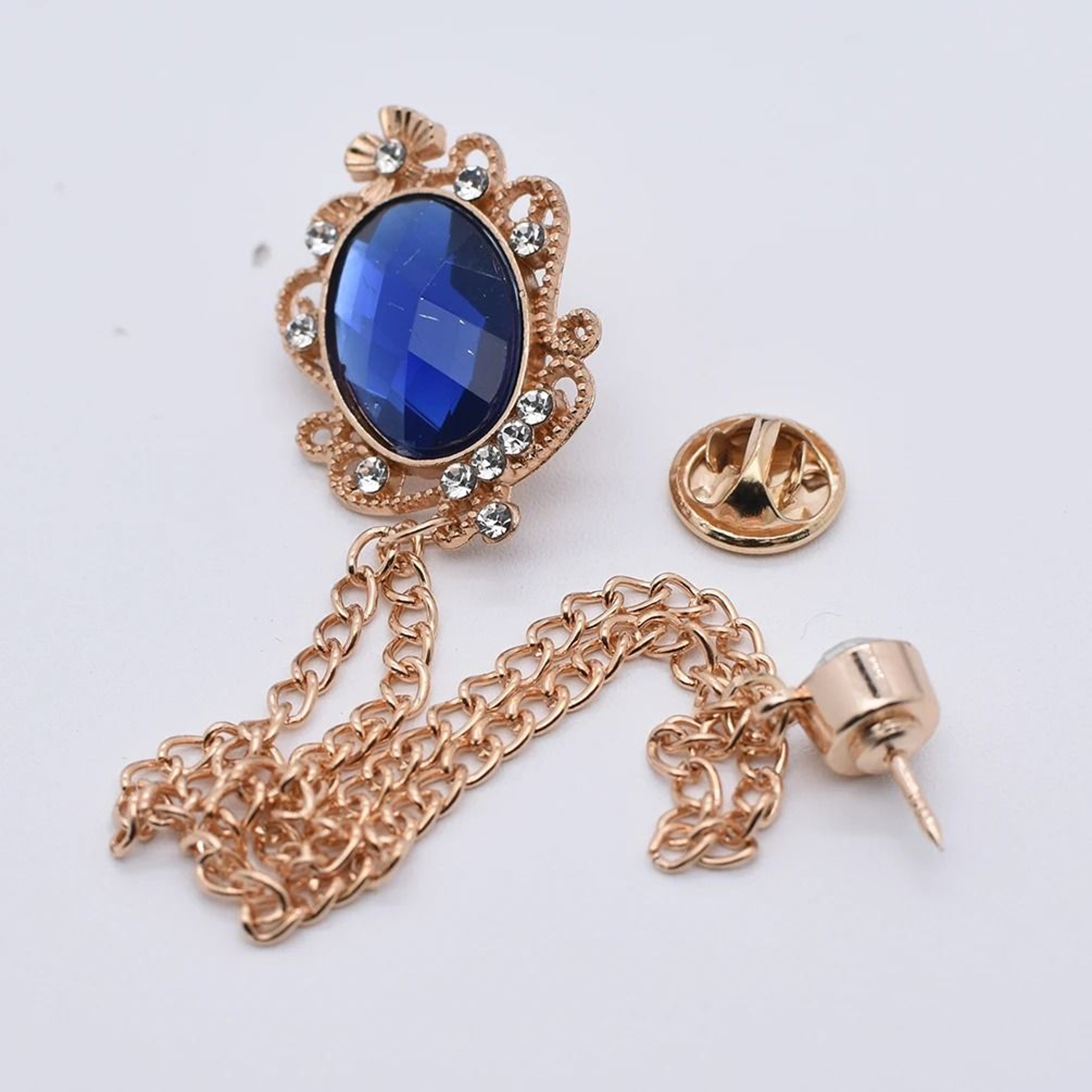 NoirGleam Crystal Tassel Brooch 6