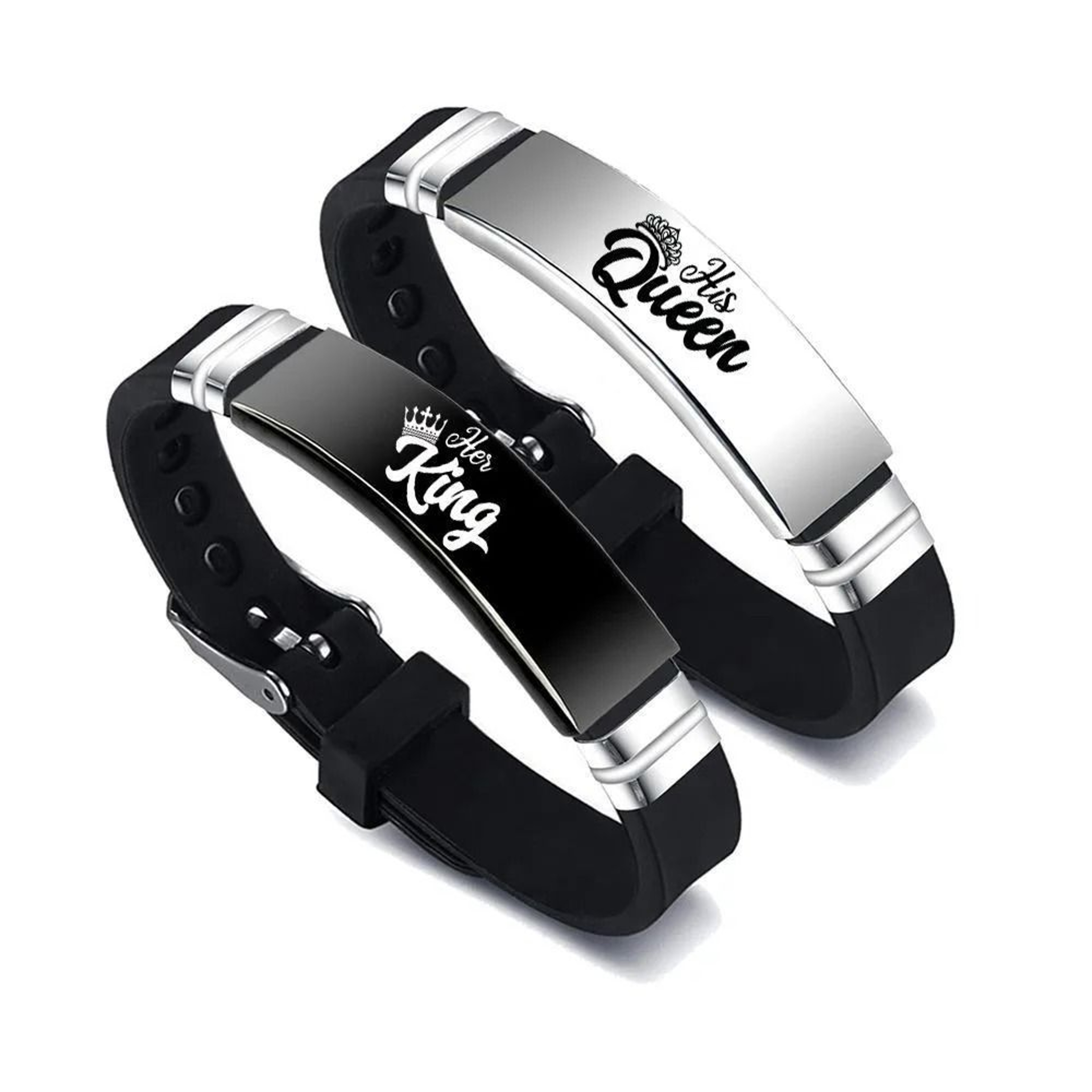 RoyalBond King Queen Couple Bracelets 0