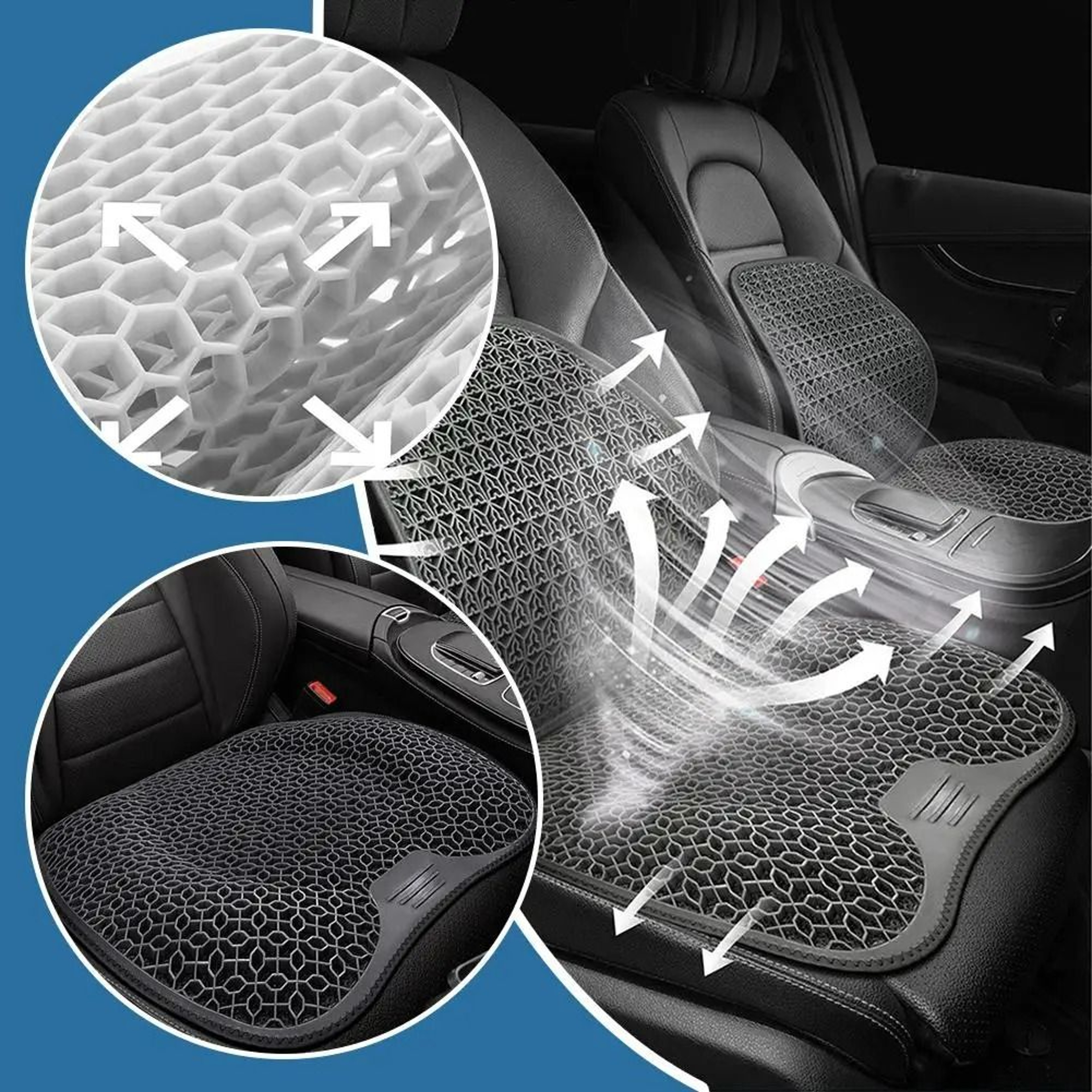 FlexiComfort Honeycomb Gel Seat Cushion 6
