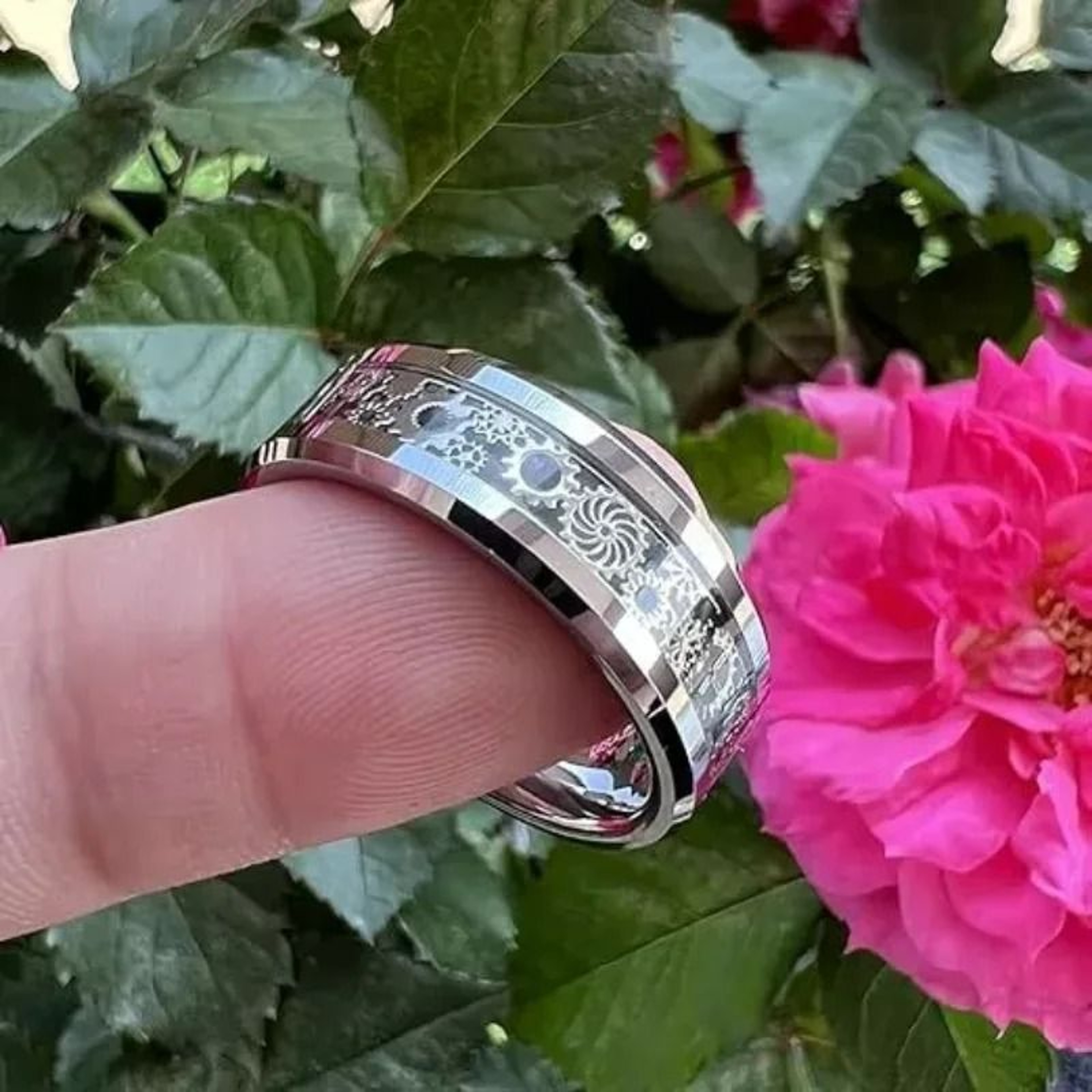 GearForge Steampunk Carbon Fiber Ring 2