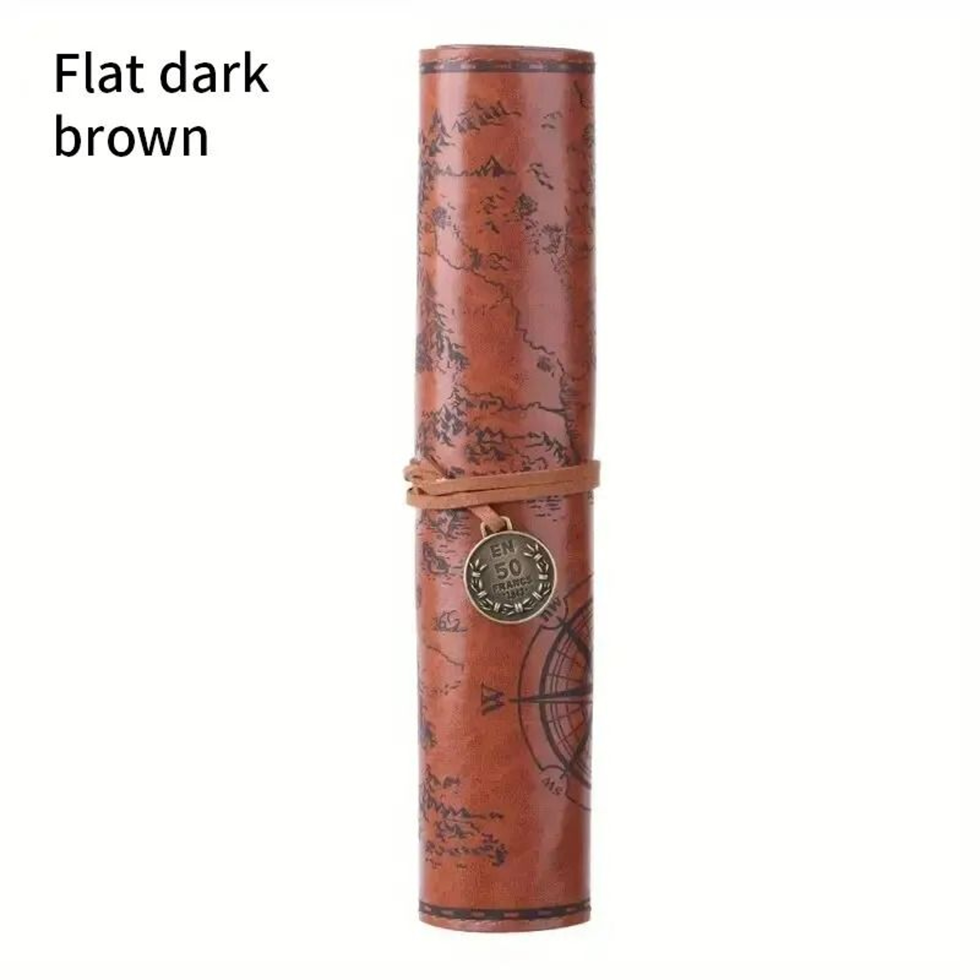 TreasureScroll Vintage Leather Pencil Case 7