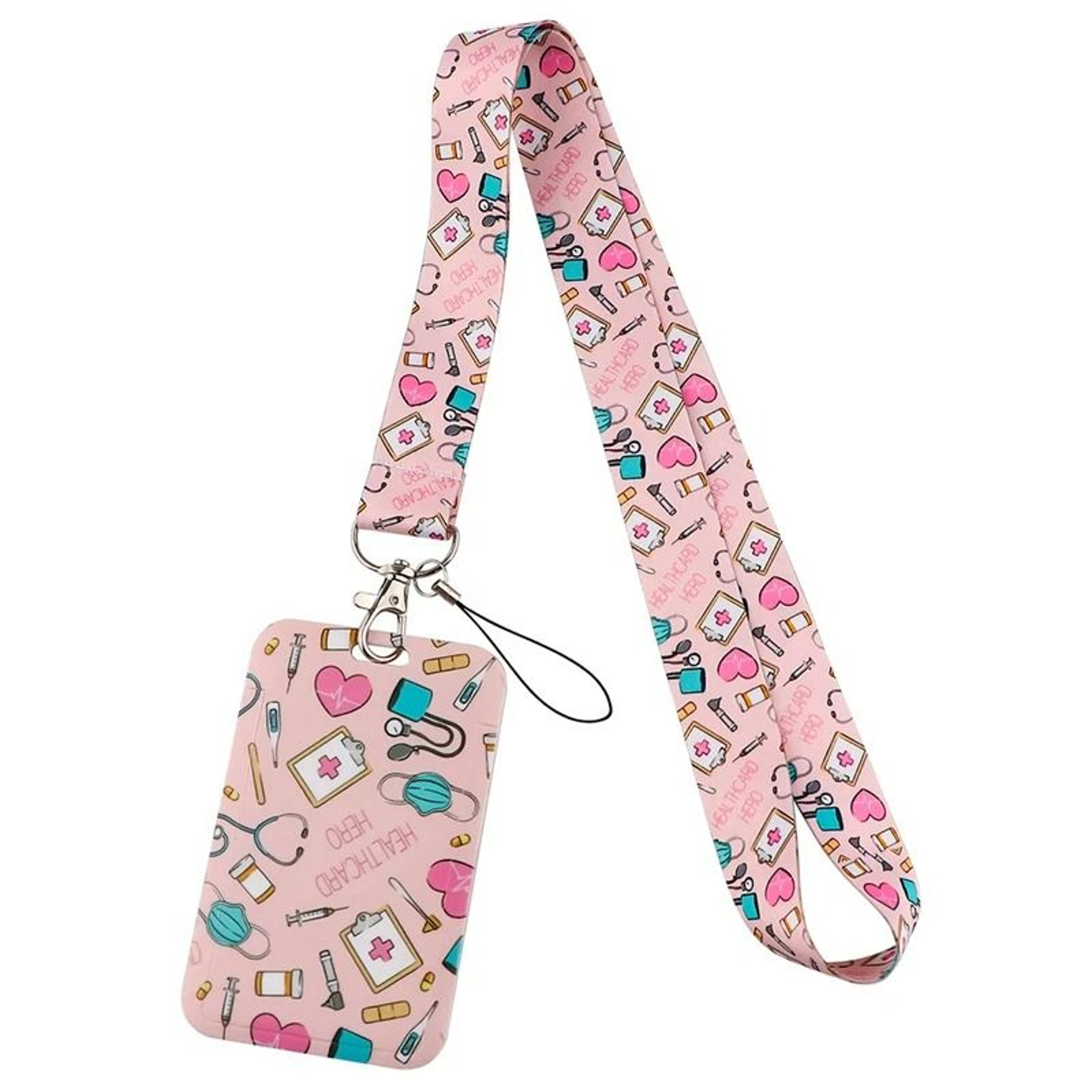 BlushPass Pink Lanyard Card Holder 0