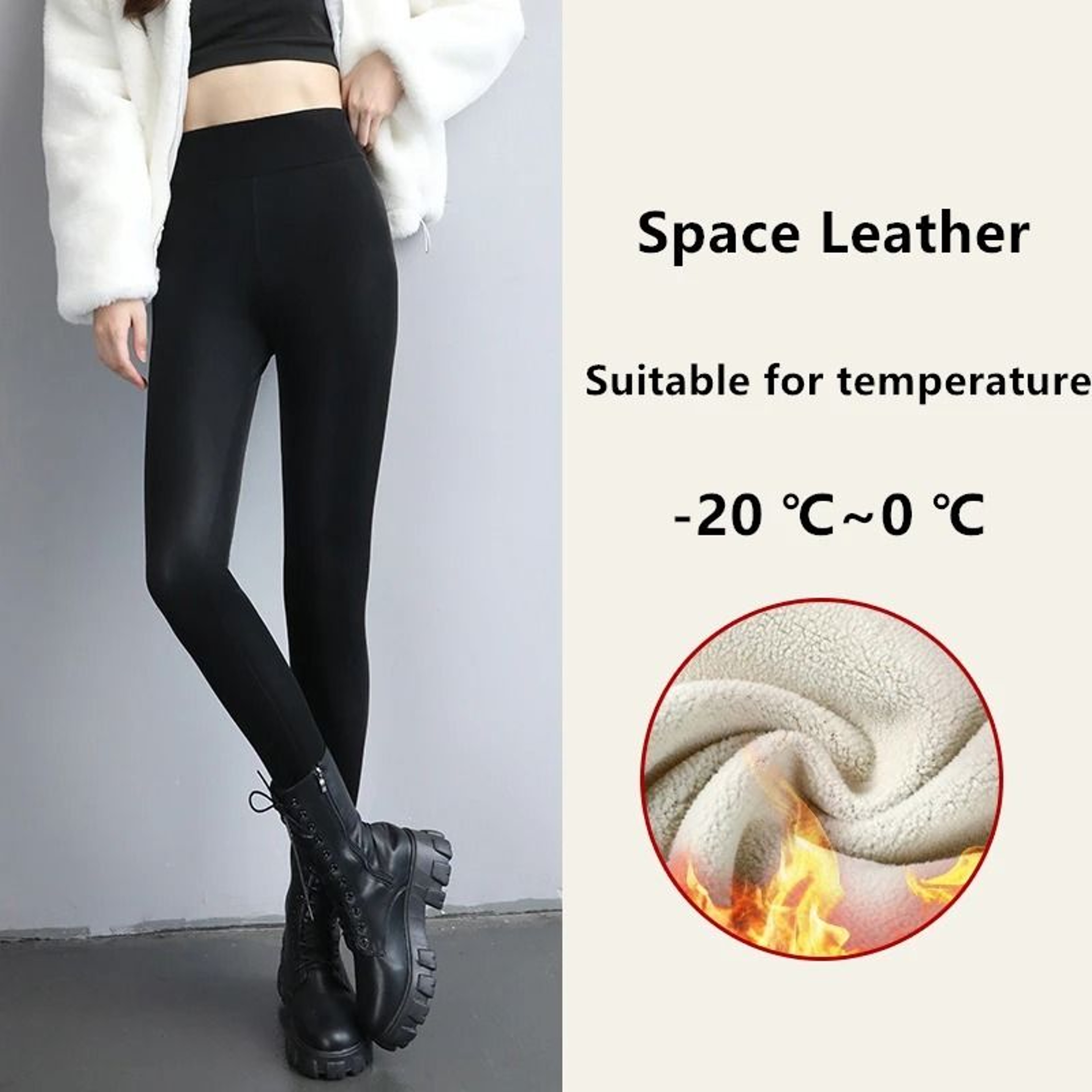 FrostLuxe High Waist Fleece Lined Leather Leggings 12