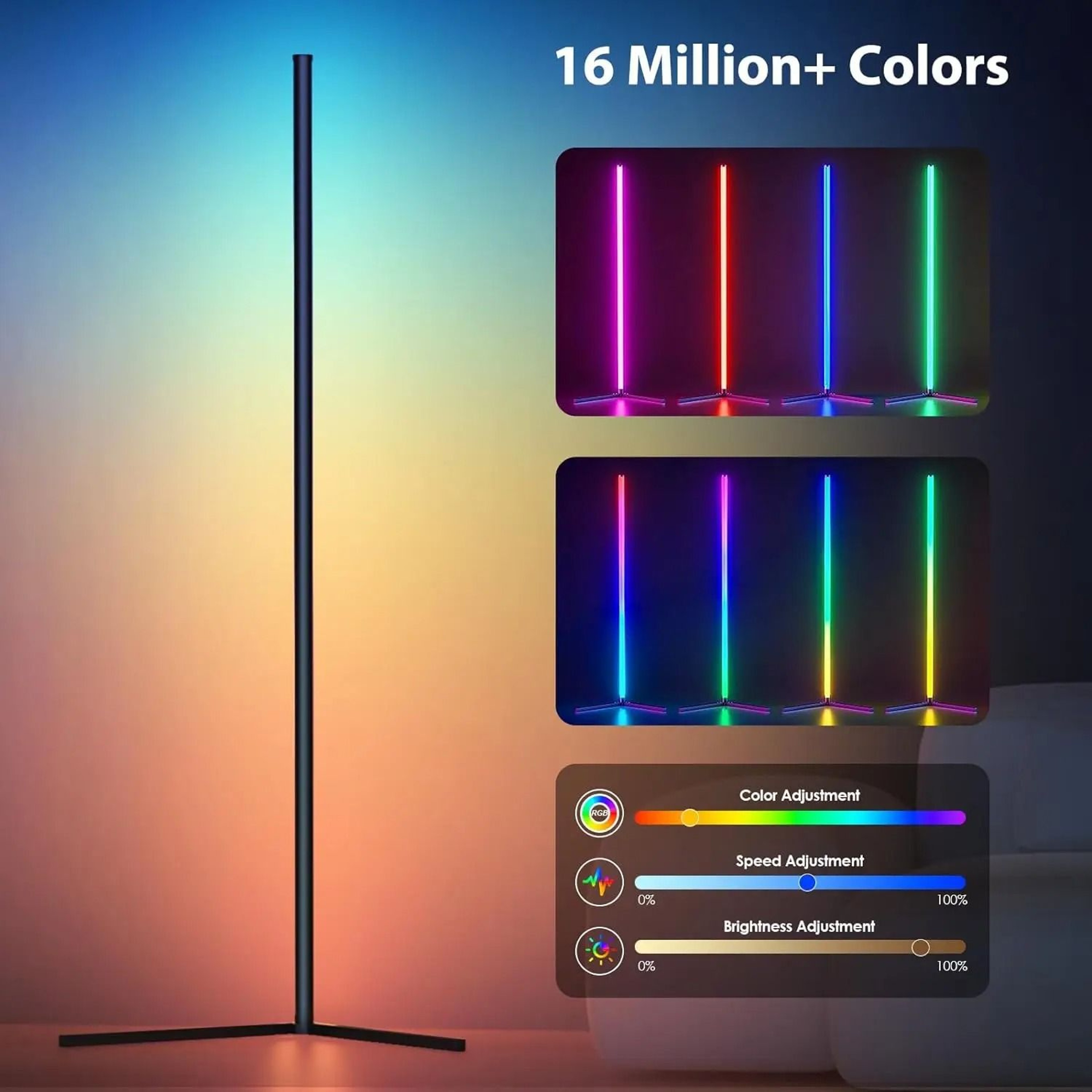 AuraVibe RGB Music Sync Color Changing Floor Lamp 3