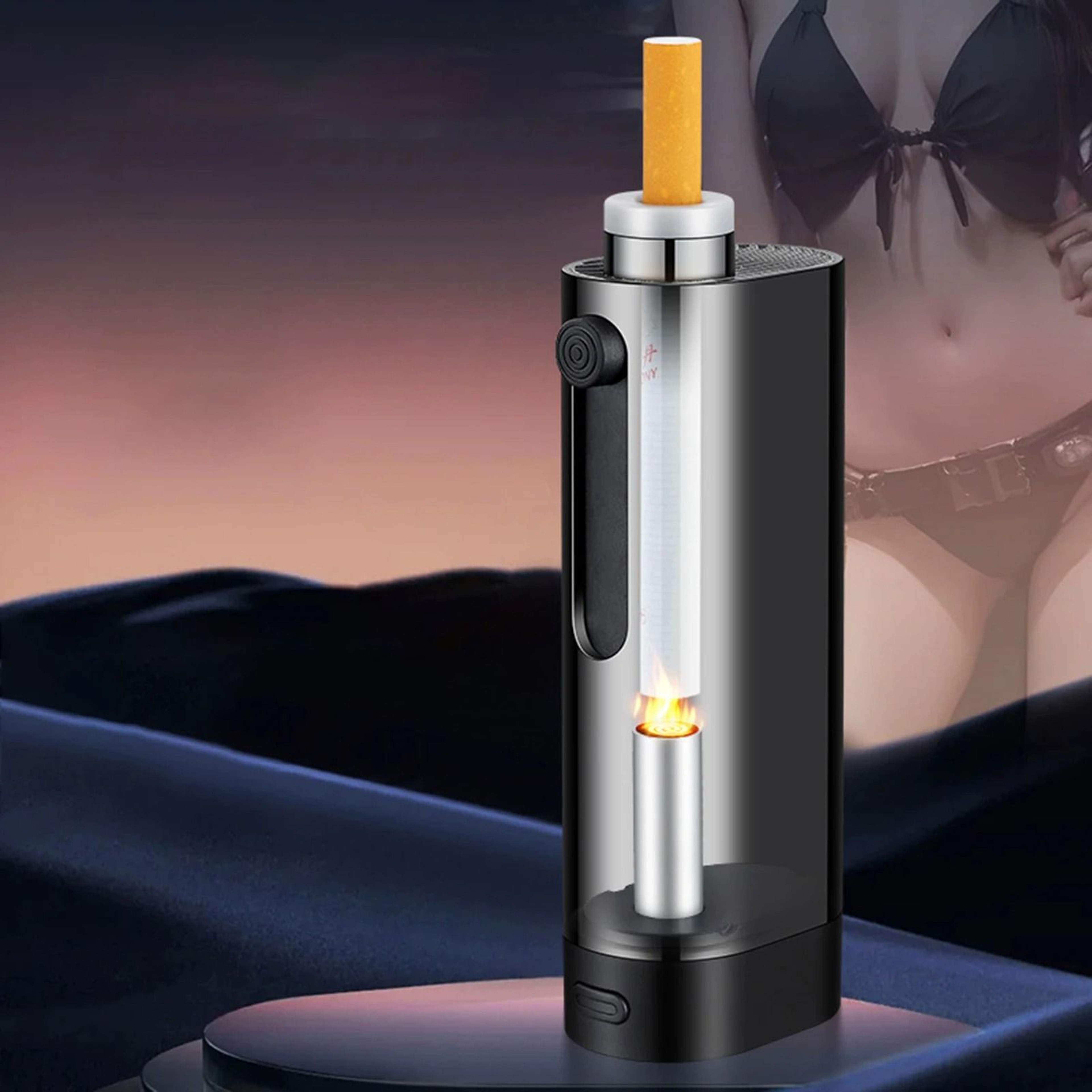 AshGuard Portable Car Ashtray With BuiltIn Lighter 0
