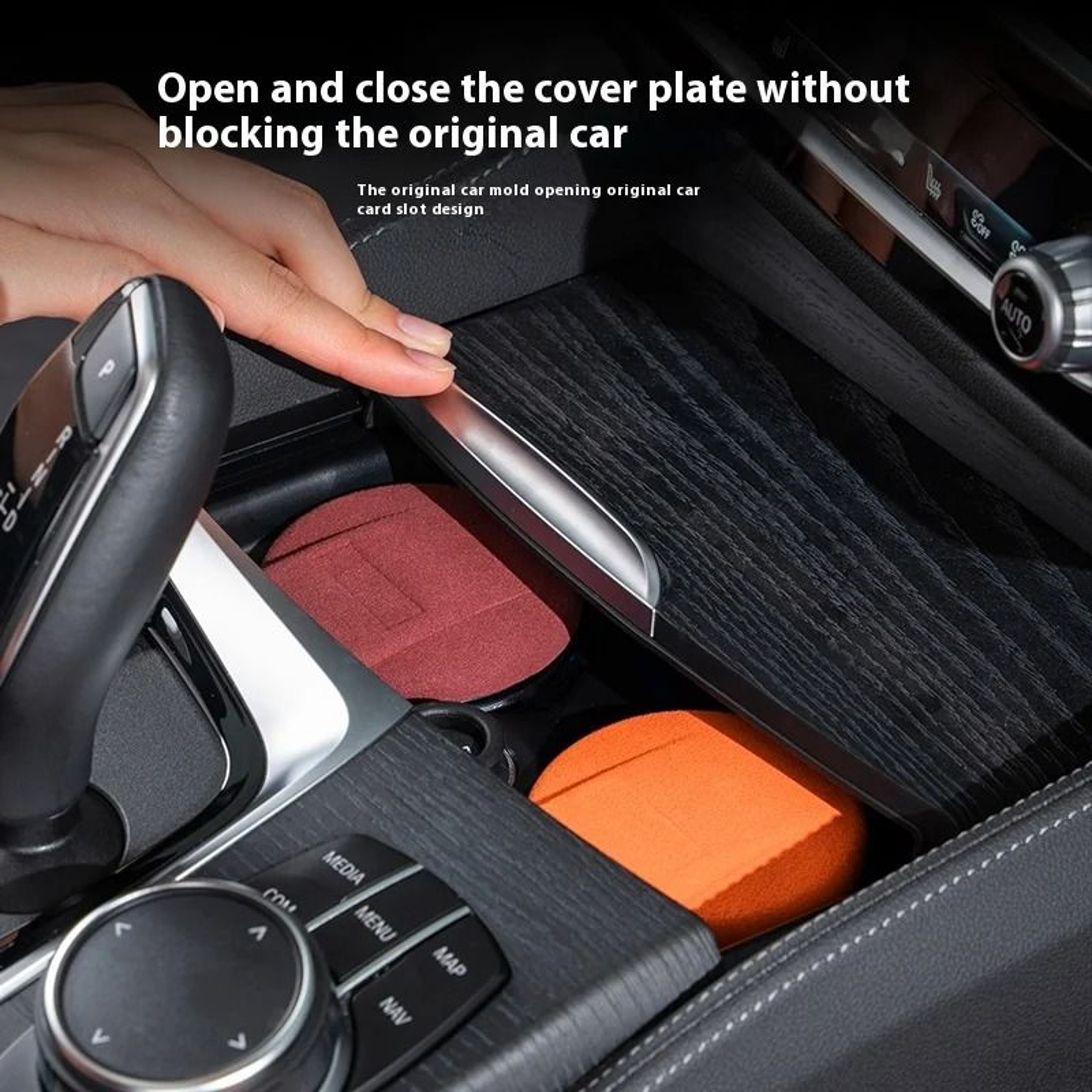 VeloraLux Suede Leather LED Car Ashtray 4