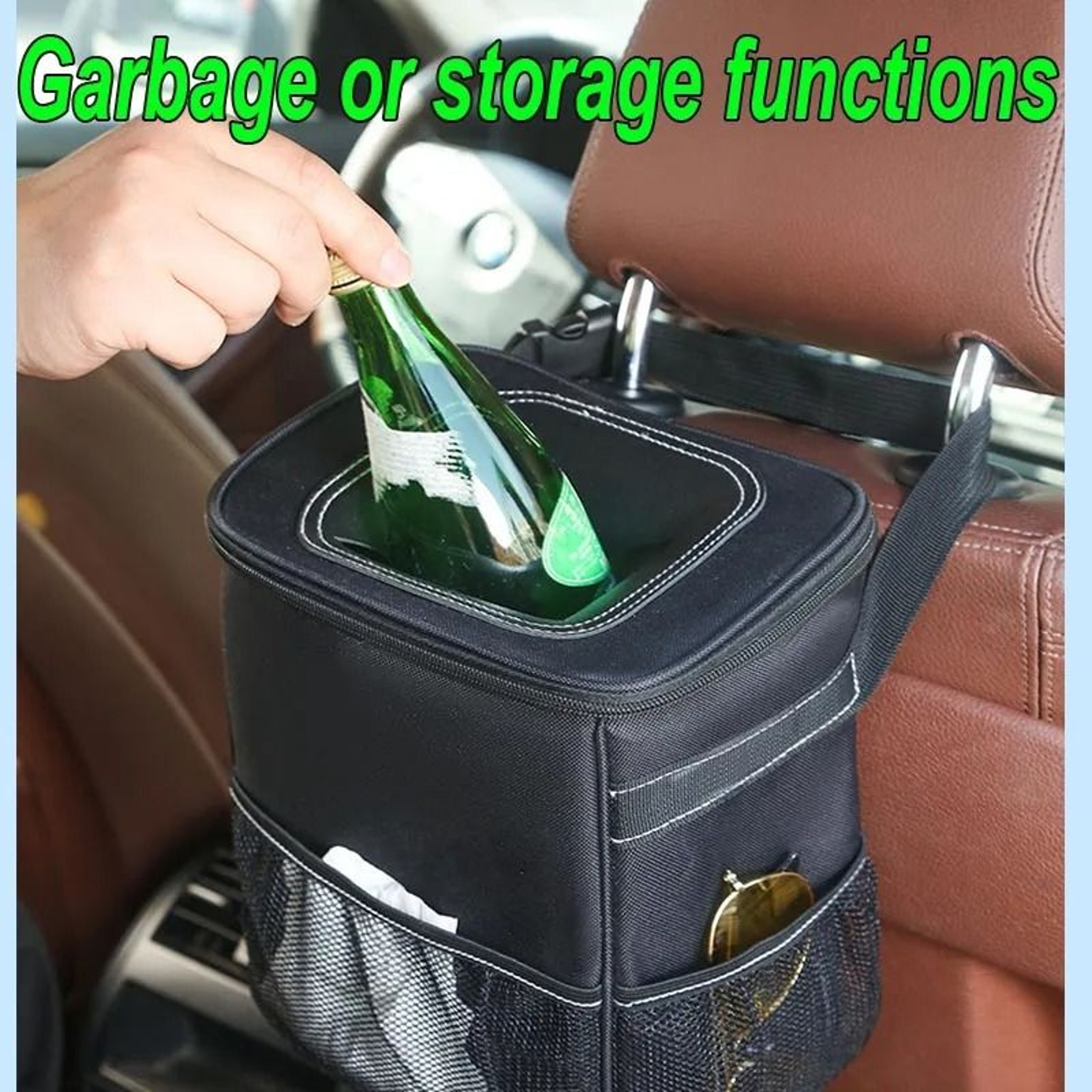 DryNest Waterproof Foldable Hanging Car Trash Bin 5