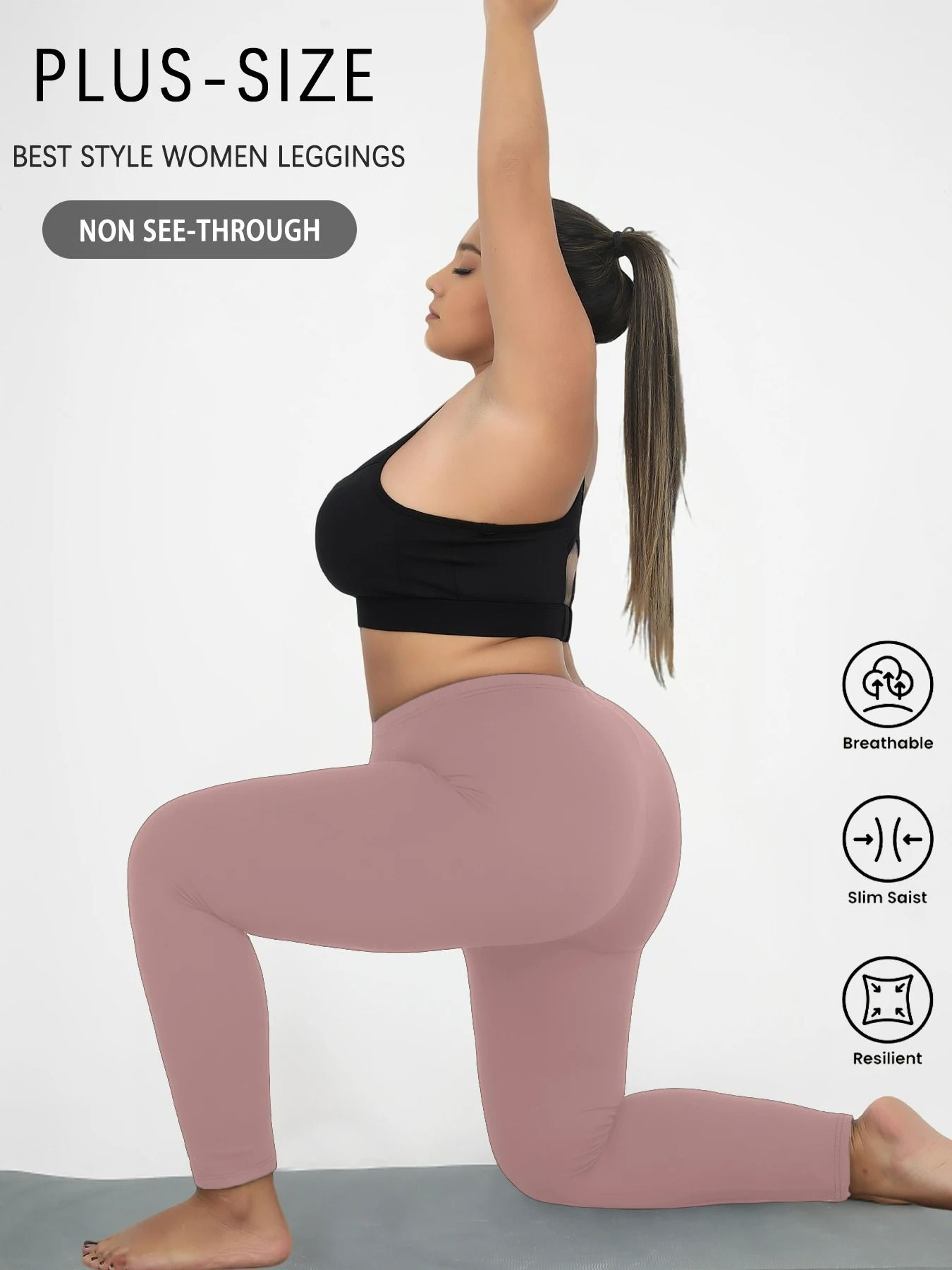 FlexBloom Plus Size Soft Yoga Leggings 6