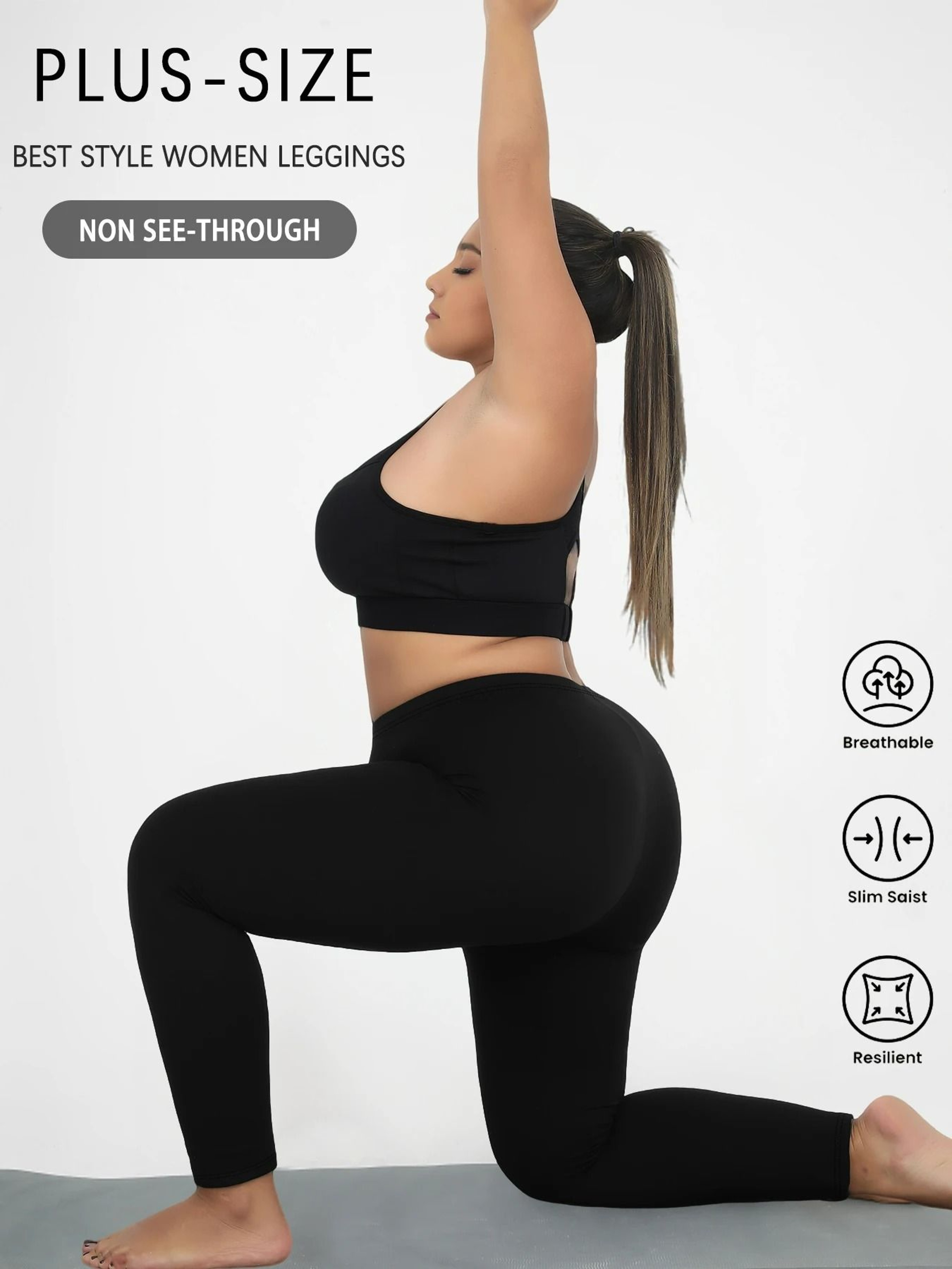 FlexBloom Plus Size Soft Yoga Leggings 7