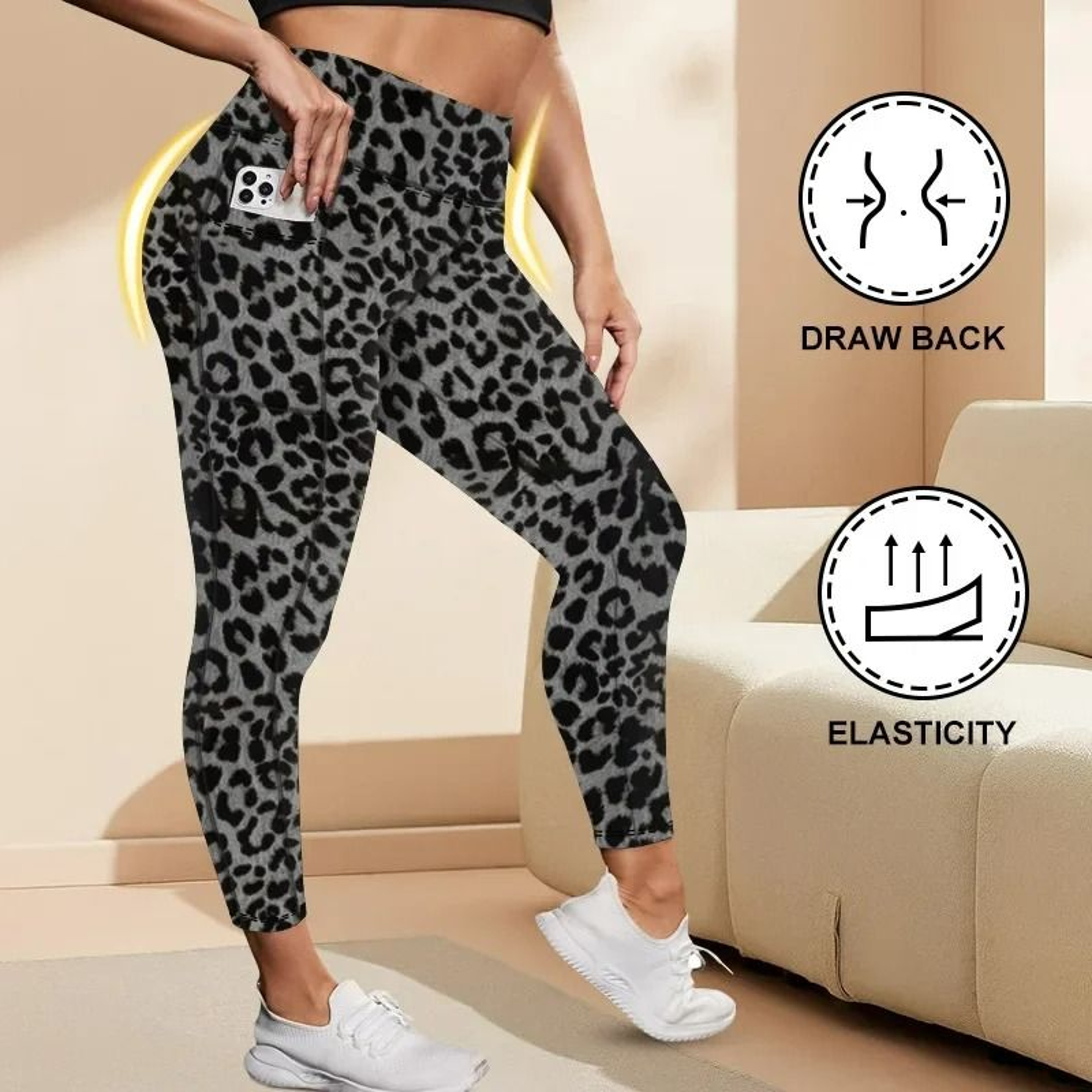 LiftMotion Plus Size High Waist Yoga Leggings With Pockets 8