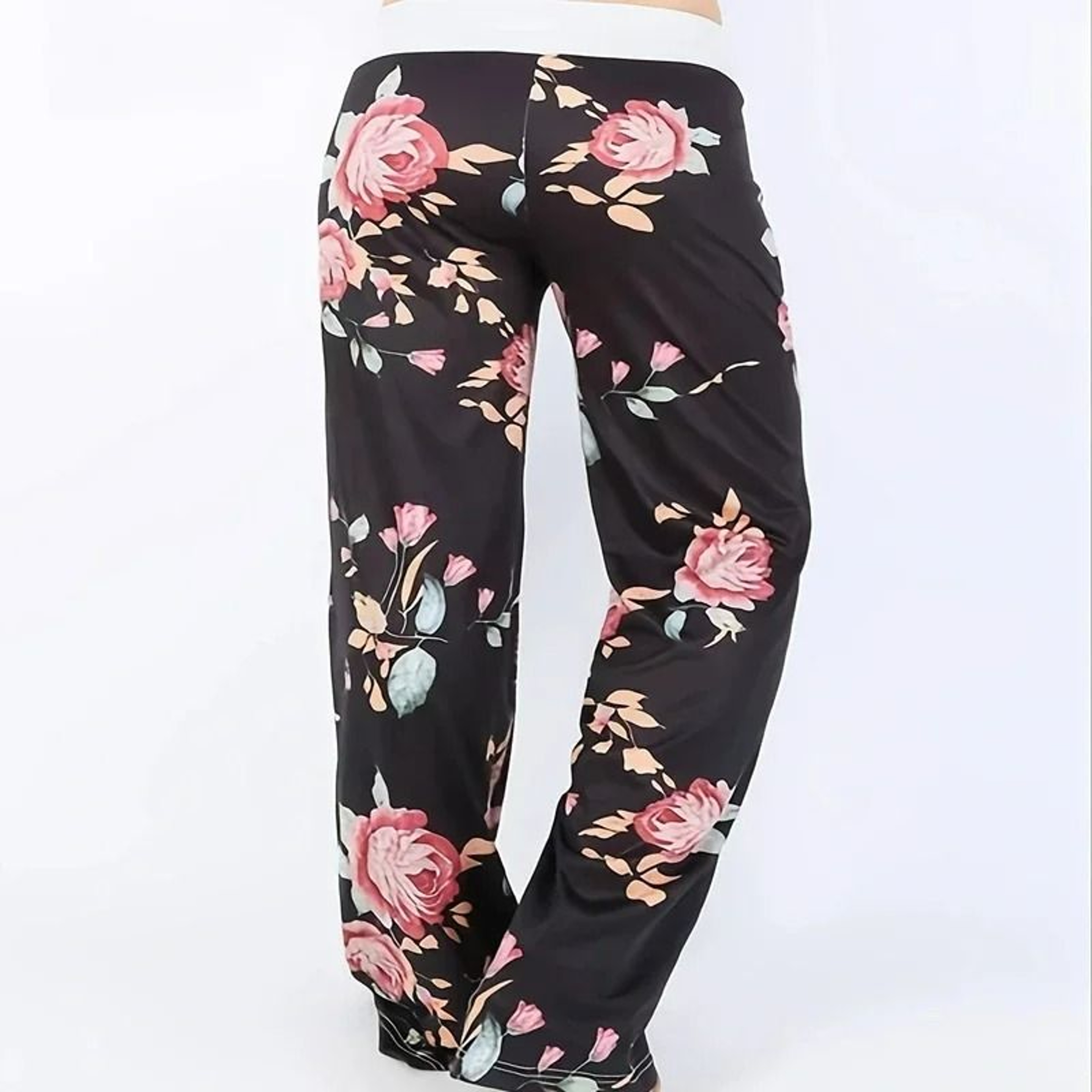 FlowMuse Plus Size Printed Wide Leg Pants 3
