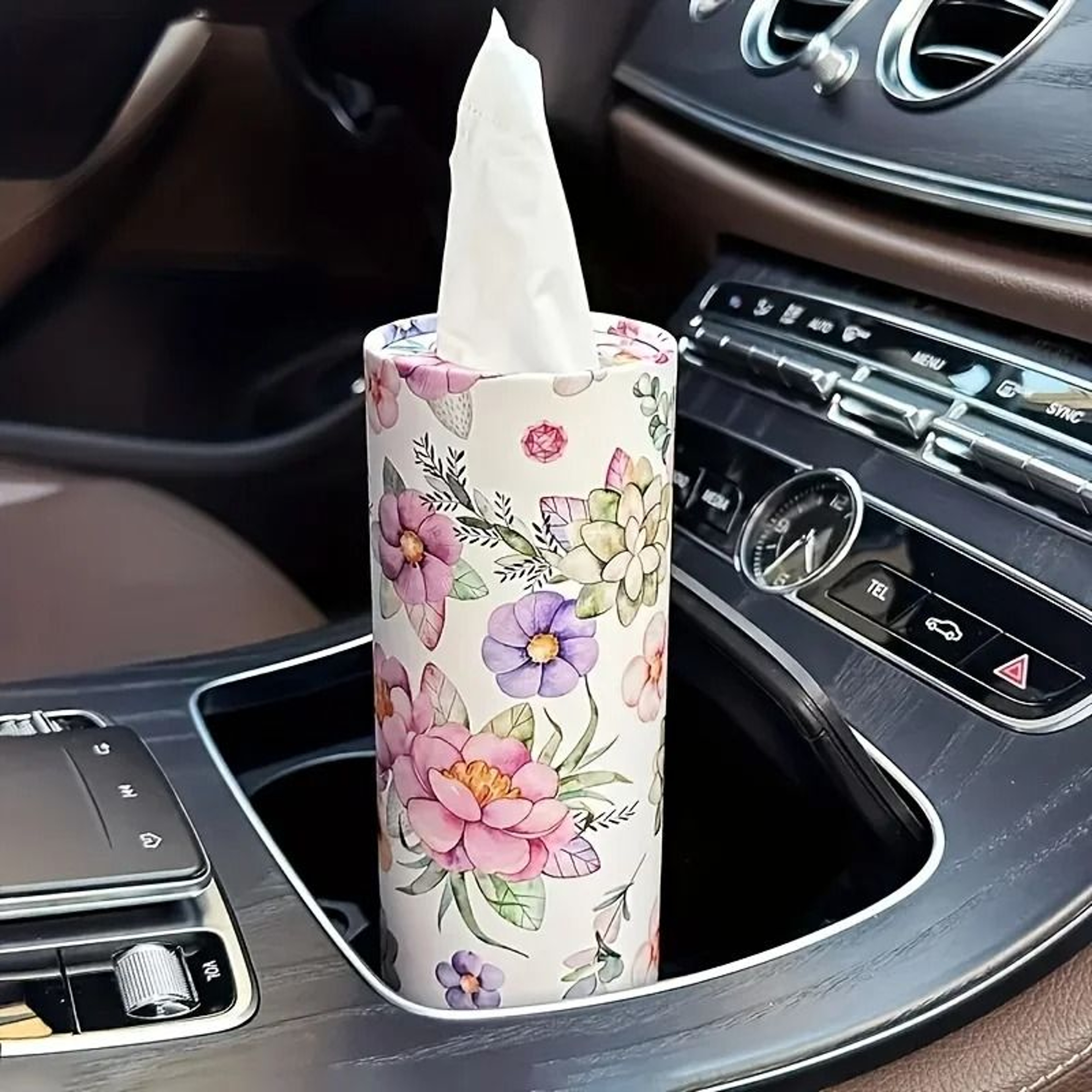 BloomNest Floral Car Tissue Holder Set 3
